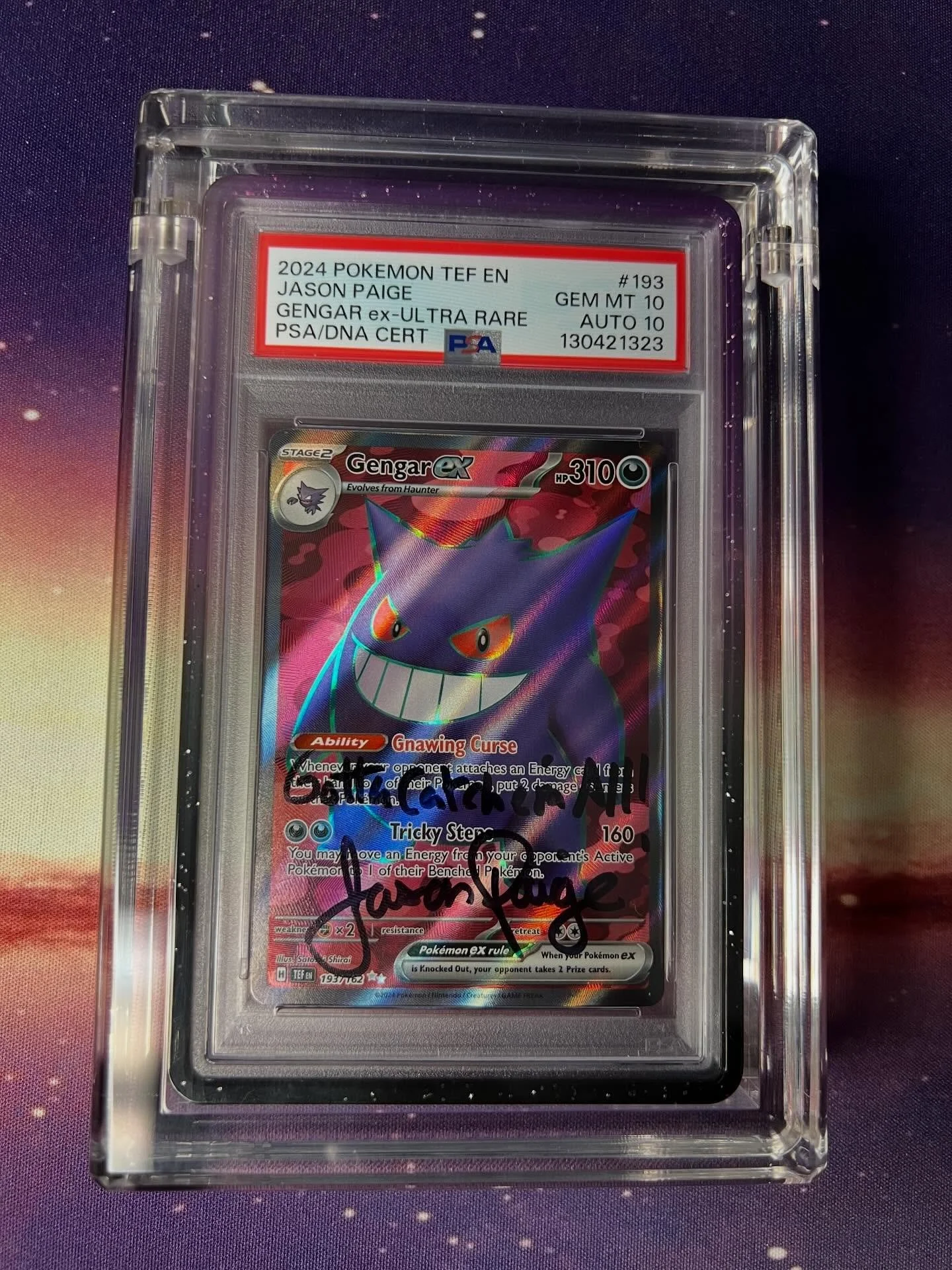 Had to post it again! #gengar #jasonpaige #pokemon #gradedguard #phantomdisplay