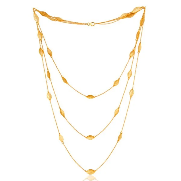 Amara Gold Three Strand Necklace