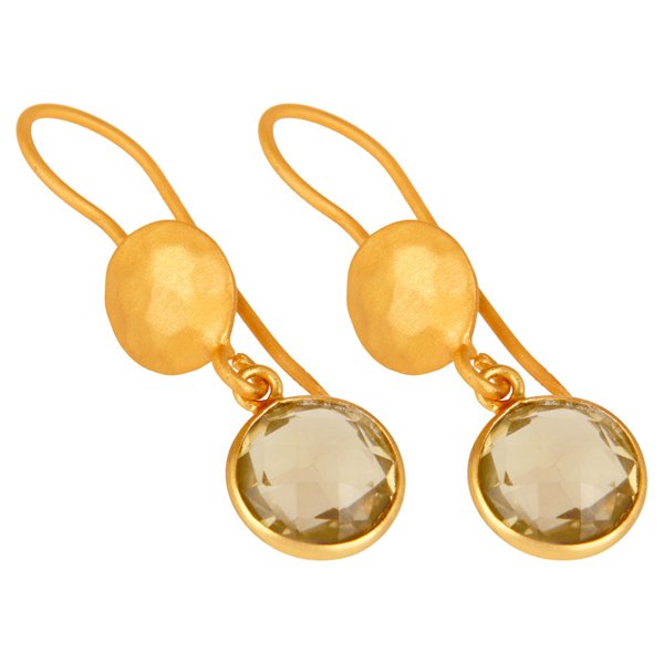Lemon Topaz Drop Earrings