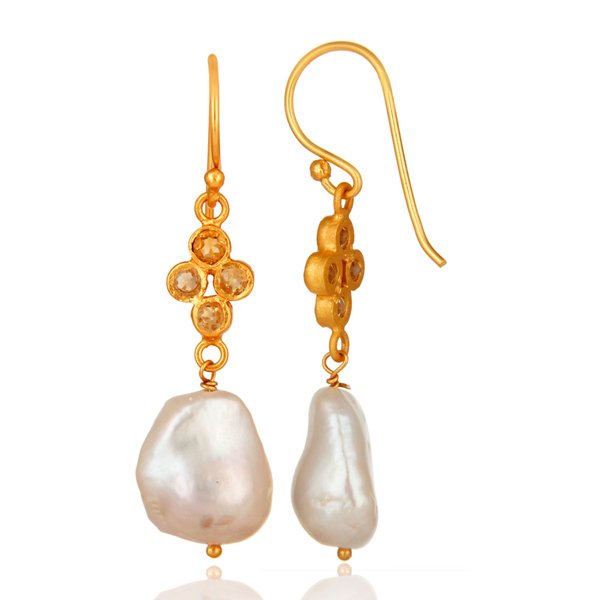Thalassa Citrine Danglers