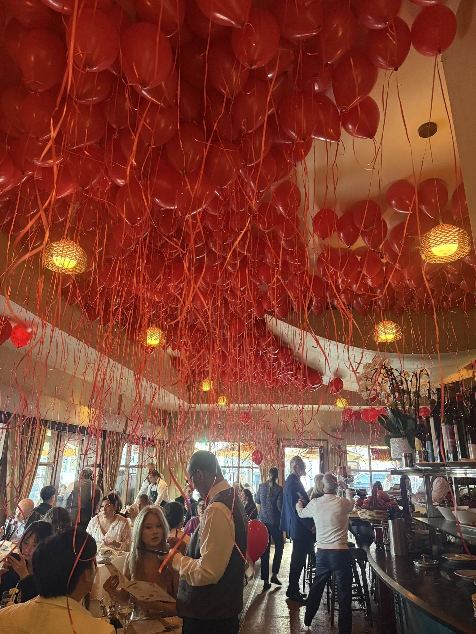 How Over 6,000 Balloons Transformed Beverly Hills Restaurants This Holiday Season