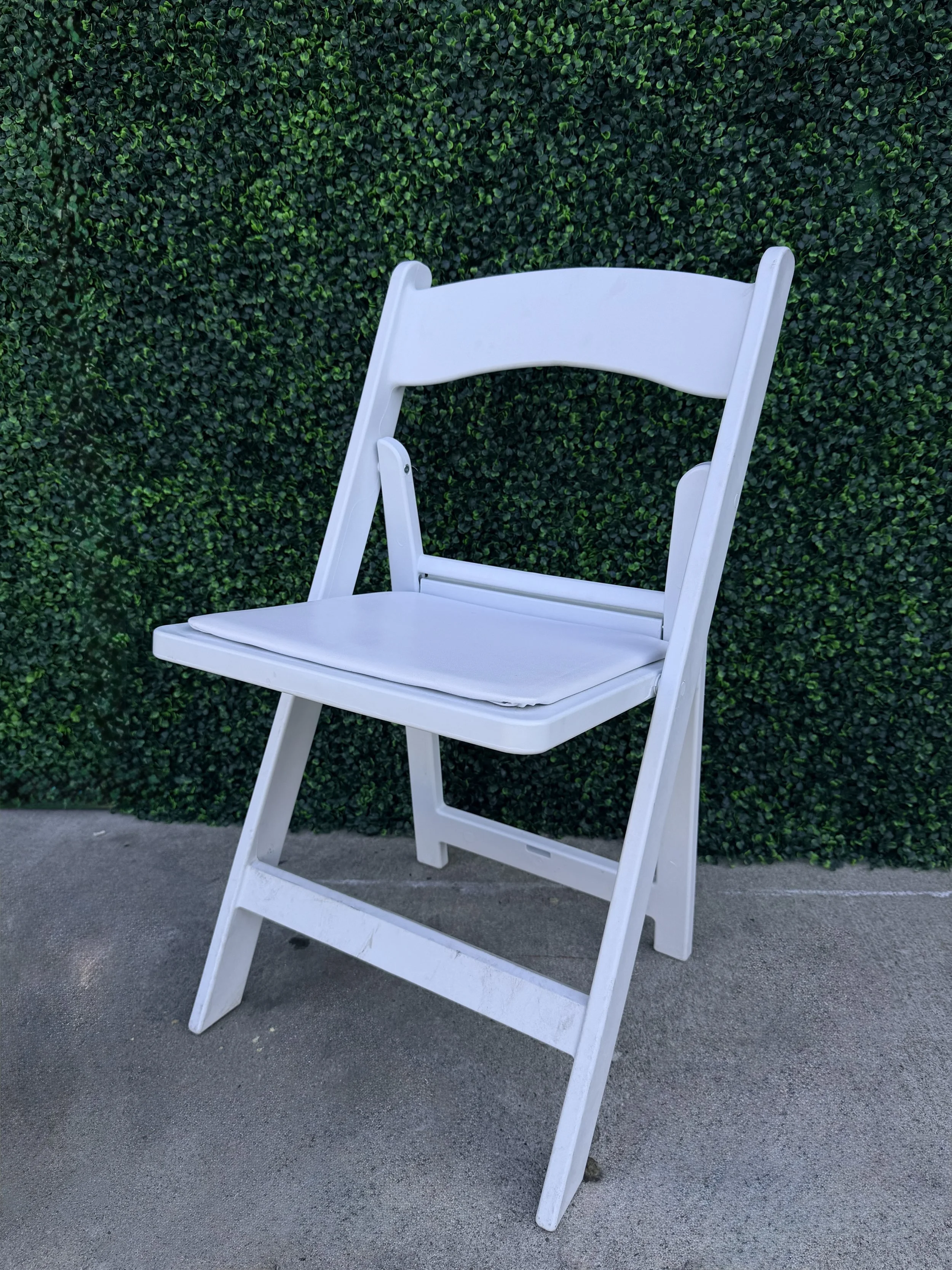White Resin Padded Chairs