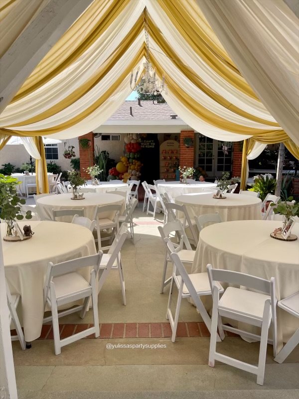 White Resin Padded Chairs