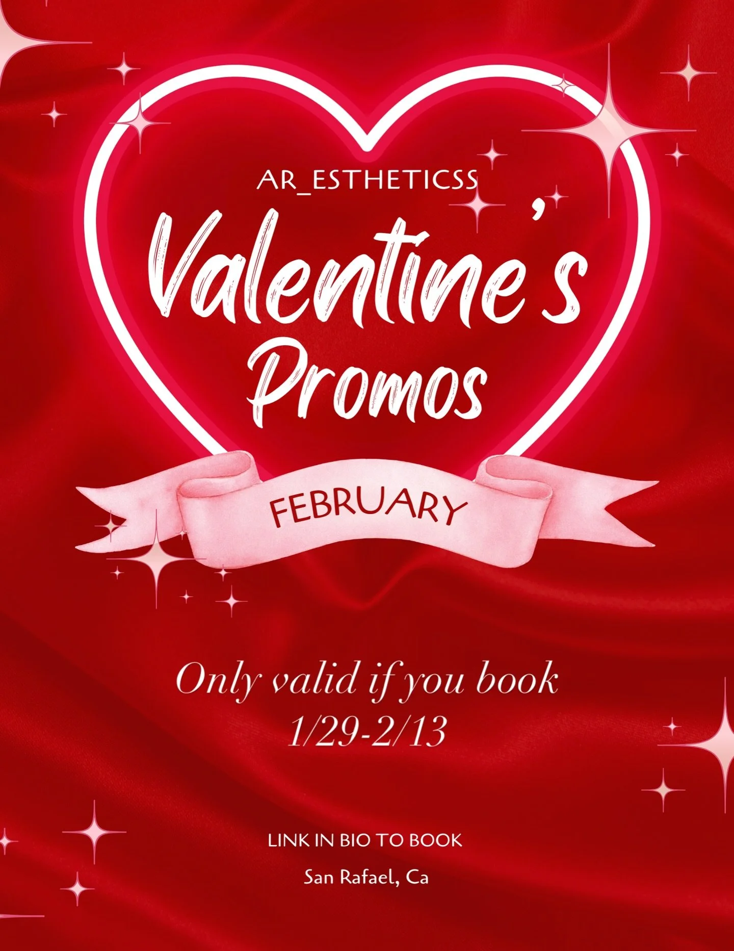 Take this as your sign to book your valentines waxing promo in advance before my books get filled 💘 link is in my bio @ar_estheticss (as always feel free to dm me with any questions) 

*Only valid 1/29-2/13*

#valentinesspecial #valentinespromo #san