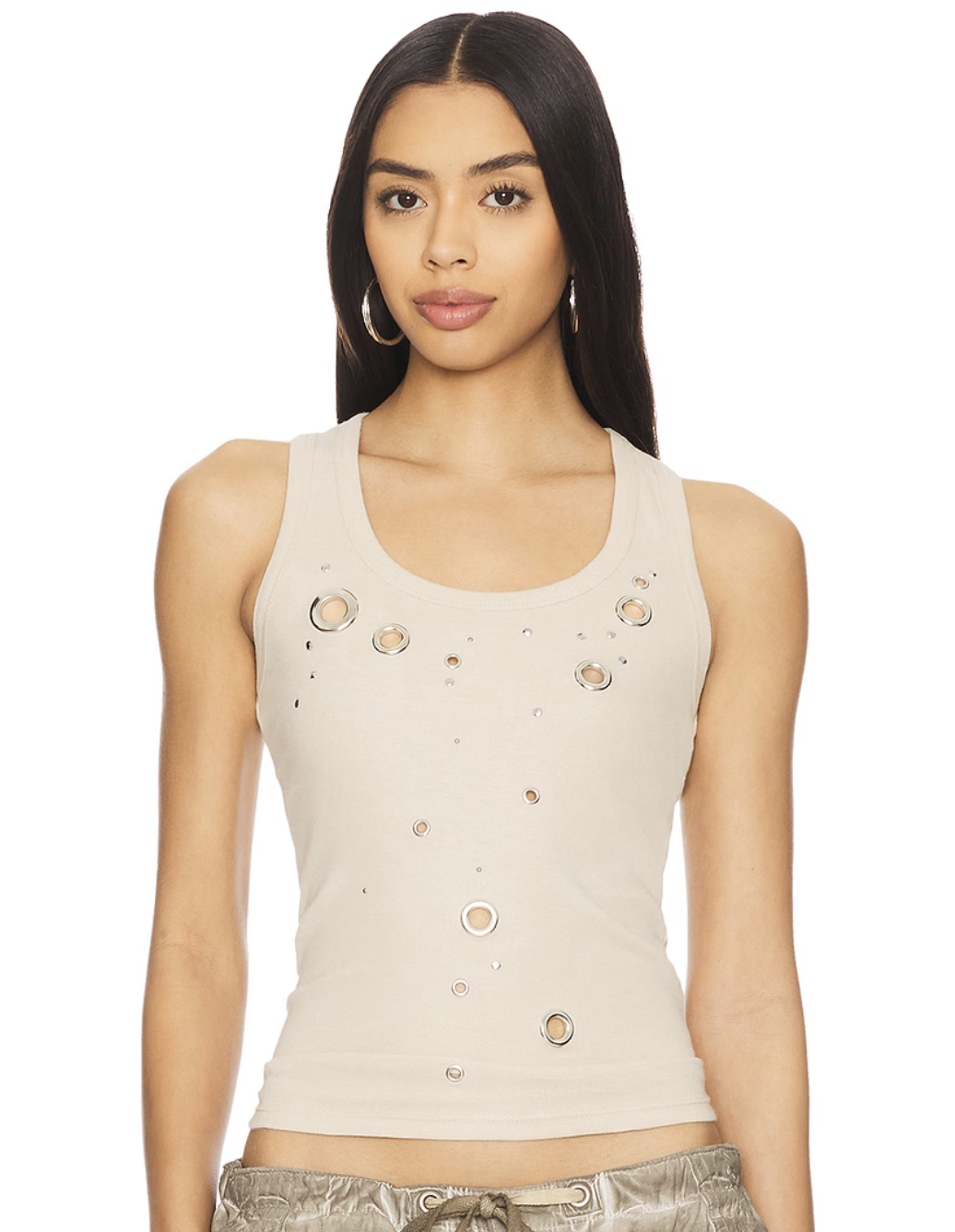 Jaded London | Eyelet Studded Tank Top