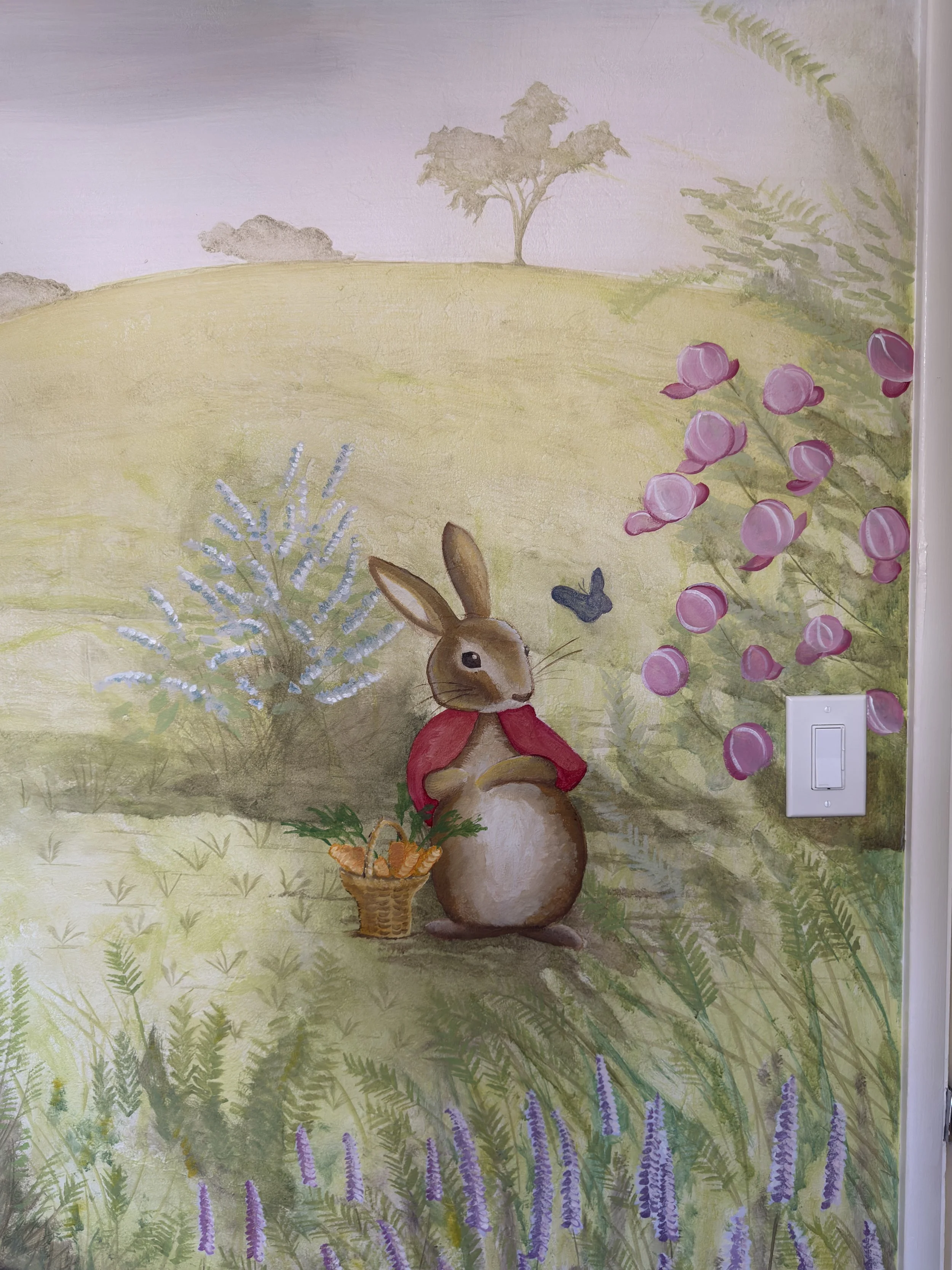 Peter Rabbit nursery mural