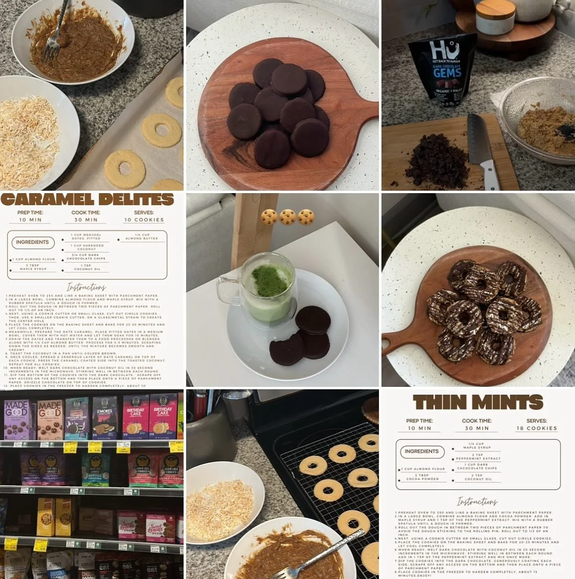 for when the occasional (or nightly) sweet treat calls 🍪

&lsquo;girl scout cookies&rsquo;, but make them healthier 
&bull;thin mints 
&bull;caramel delites 

&hellip;or if you aren&rsquo;t wanting to make something yourself, my fav store bought, be