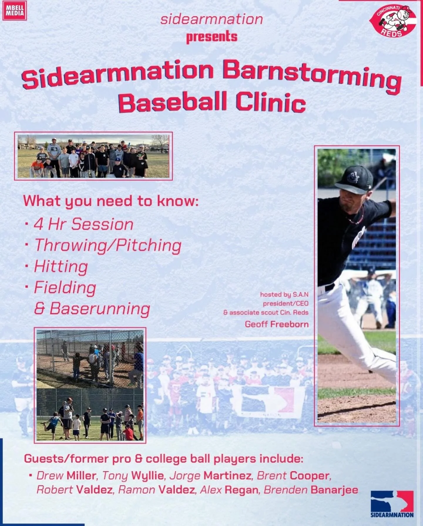 ⚾🔥 Baseball Clinic Announcement! 🔥⚾

We&rsquo;re excited to announce an upcoming baseball clinic hosted by Sidearmnation President, Geoff Freeborn!

This special clinic will be held in partnership with Bentley Minor Ball on April 26th &mdash; and y
