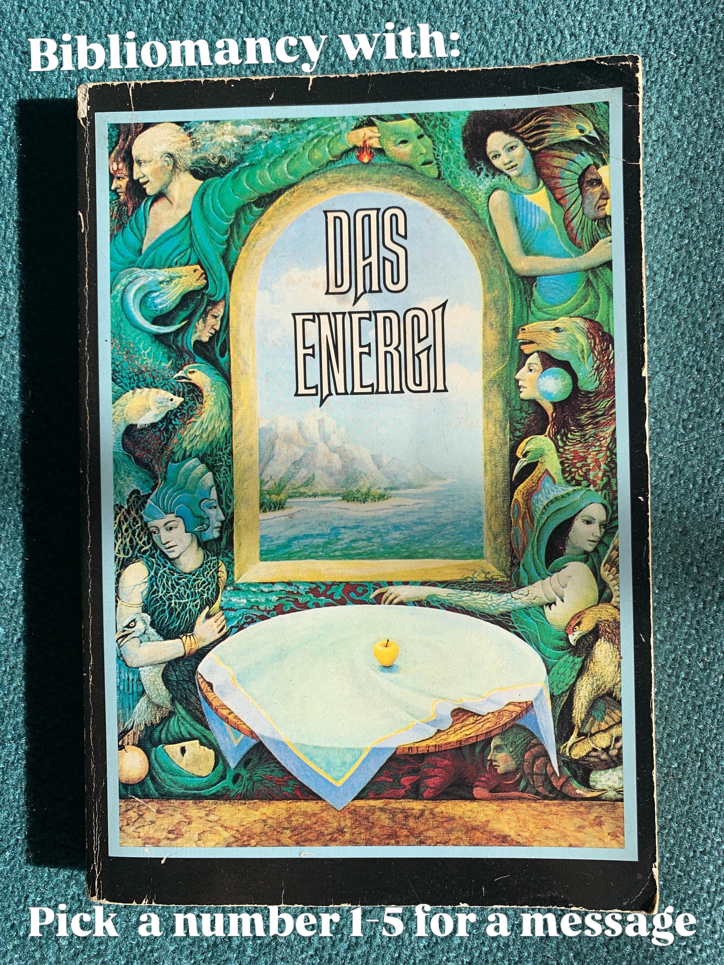 A little bibliomancy fun with one of our favorite books DAS ENERGI by Paul Williams. A gem of a book from the early 70s that&rsquo;s written as a pop-philosophical and spiritual manifesto. We like to flip to a random page as an oracle of insight and 
