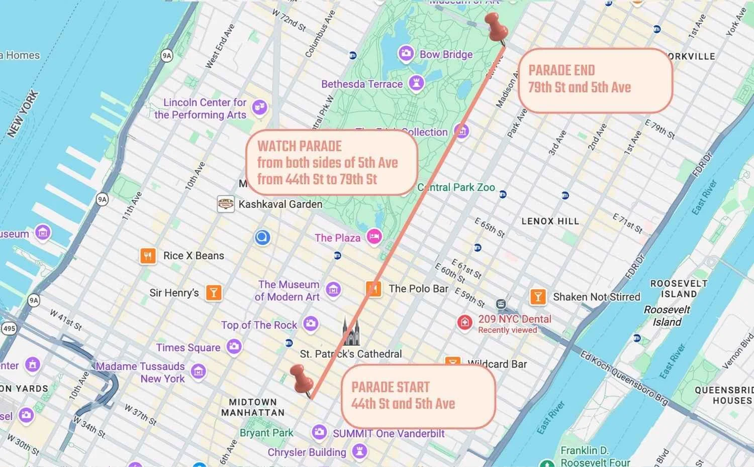 St Patricks Day Parade NYC Route
