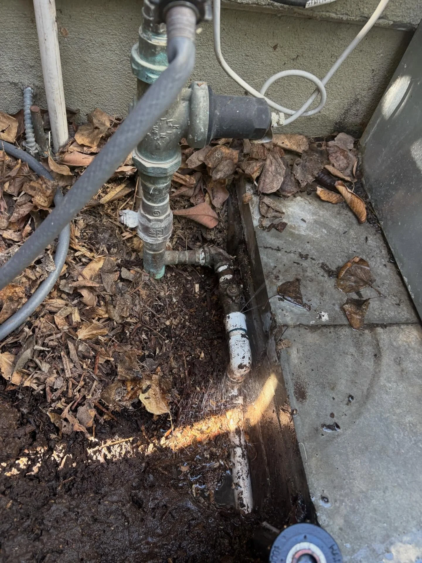 WATER MAIN FOR SPRINKLERS &amp; OUTDOOR WATER SOURCES REPAIRED