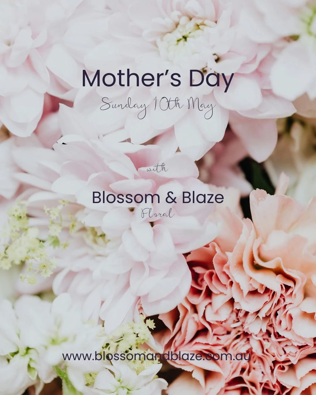 I'm so excited to bring you these beautiful seasonal flowers, all grown on local flower farms. These bouquets are sure to be the loveliest way in which to show mum how much you care.

Head to www.blossomandblaze.com.au to preorder your choice. I have