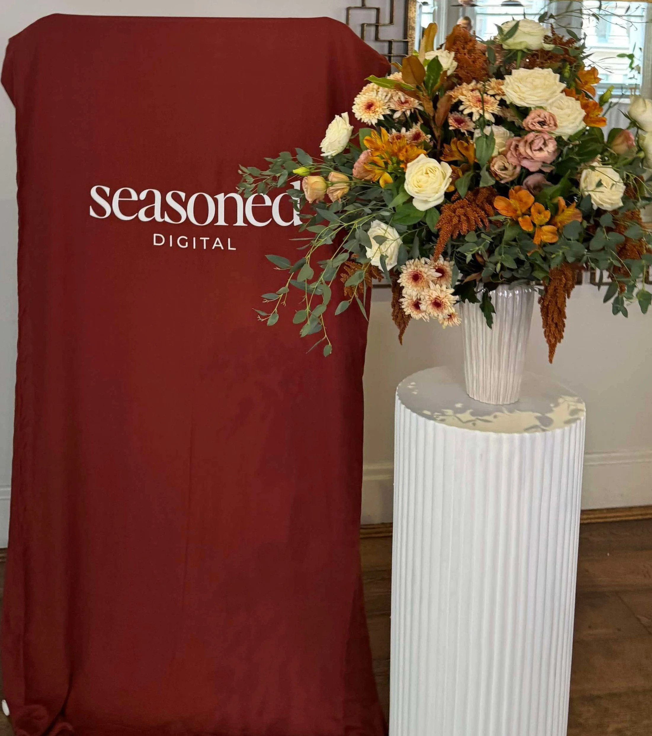 event-rebrand-plinth-arrangement-blossom-and-blaze-floral.JPG