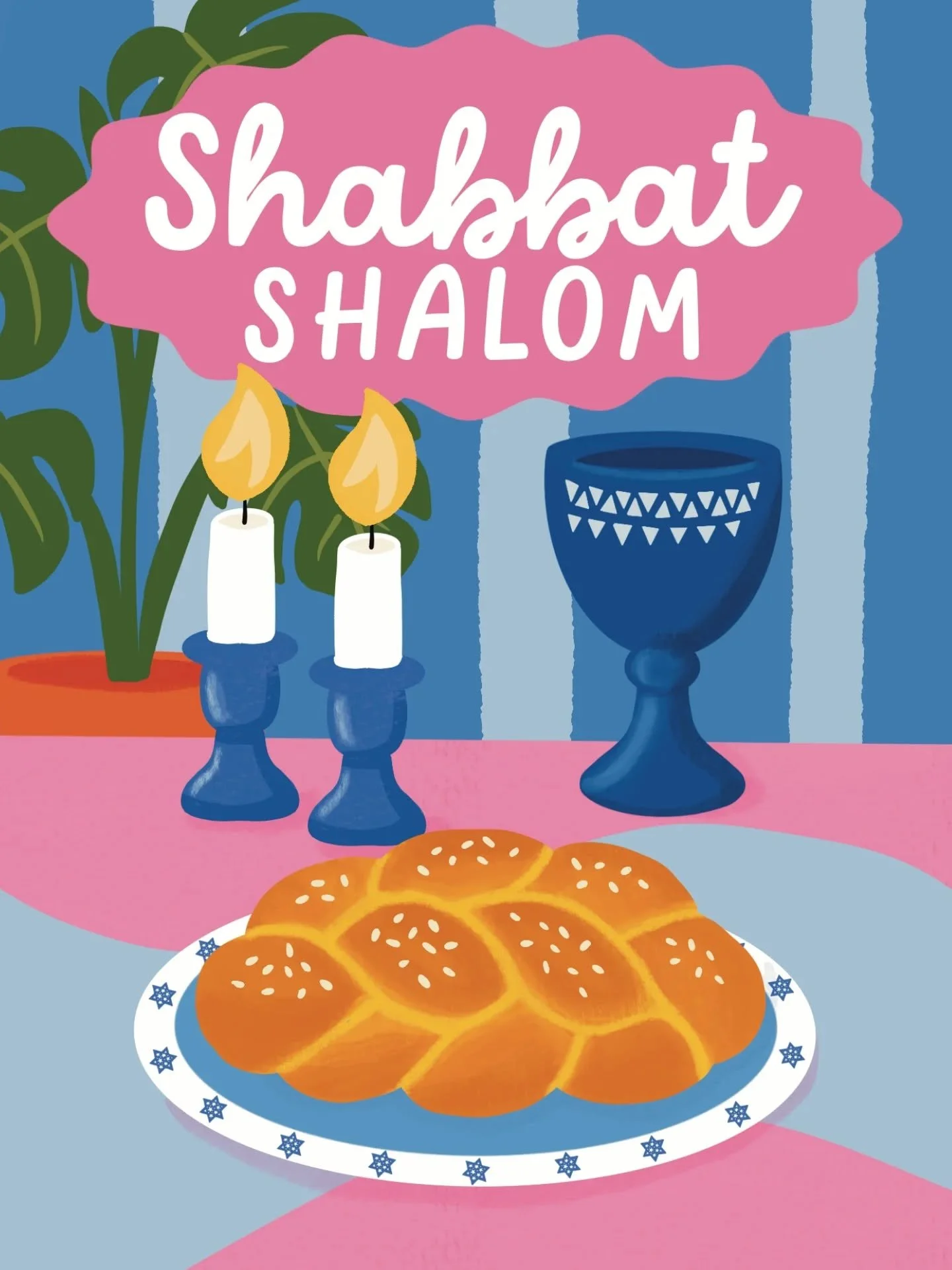 Shabbat Shalom! 

#oyveycrafts #ShabbatVibes #jewishillustrator