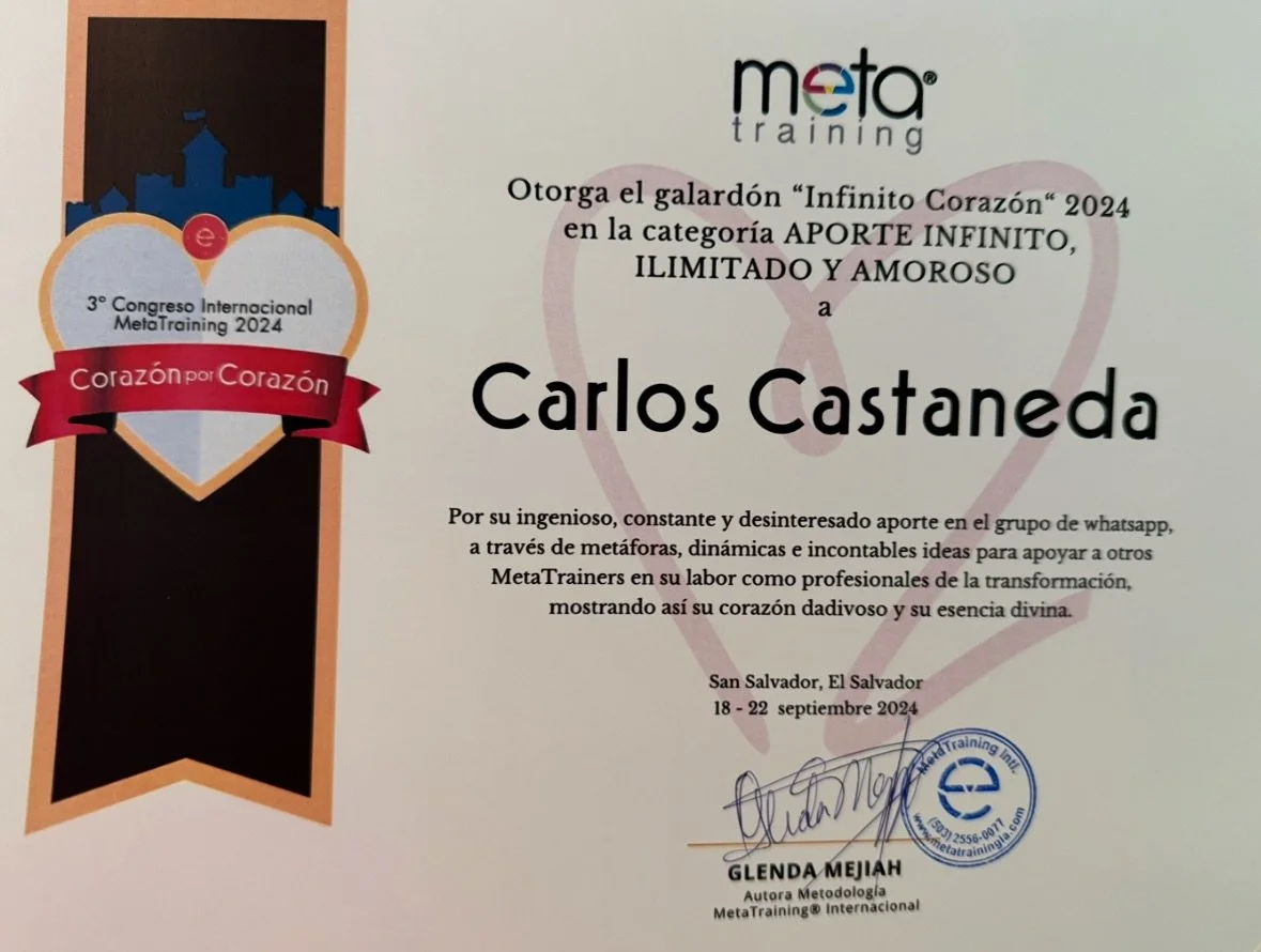 &iexcl;A&uacute;n no lo supero! 😍✨ Quiero agradecer de coraz&oacute;n a MetaTraining por este reconocimiento tan especial en el 3er Congreso Internacional de Educadores Experienciales con Enfoque en Met&aacute;foras. Recibir el galard&oacute;n &ldqu
