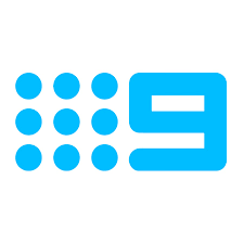 Blue logo with nine dots arranged in a grid and the number nine on the right.