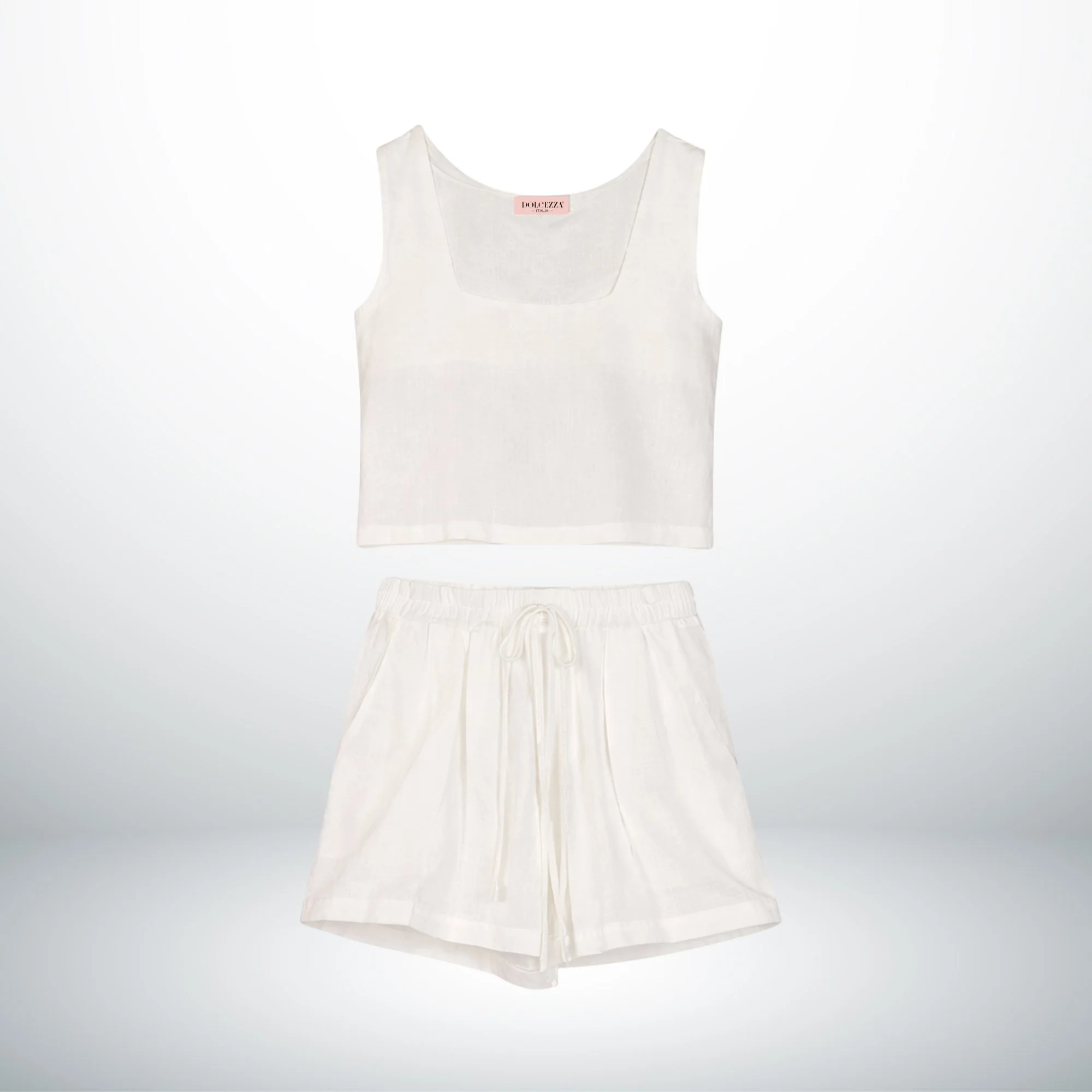 Linen Tennis Set White