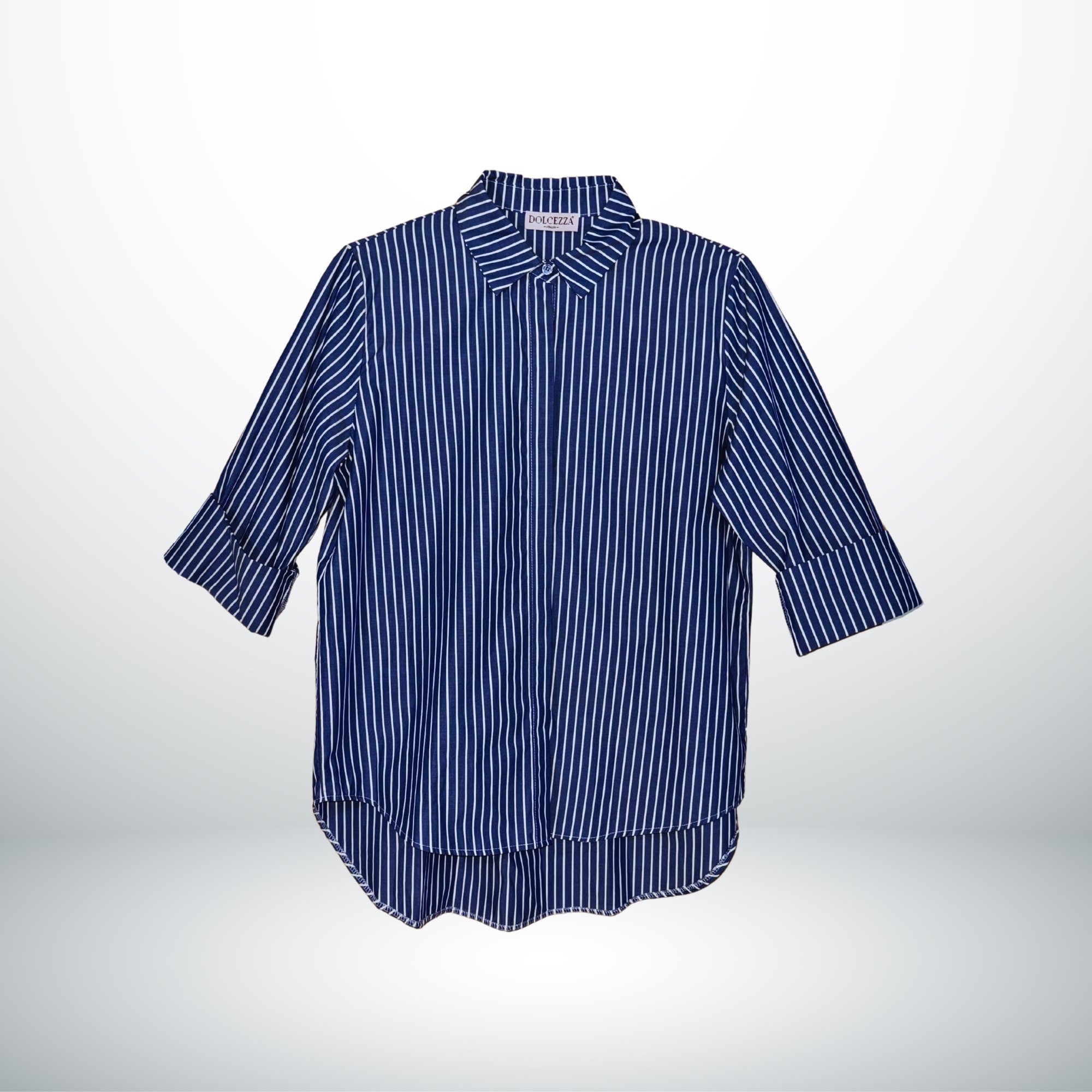 BLUE & WHITE STRIPES OVERSIZE SHIRT