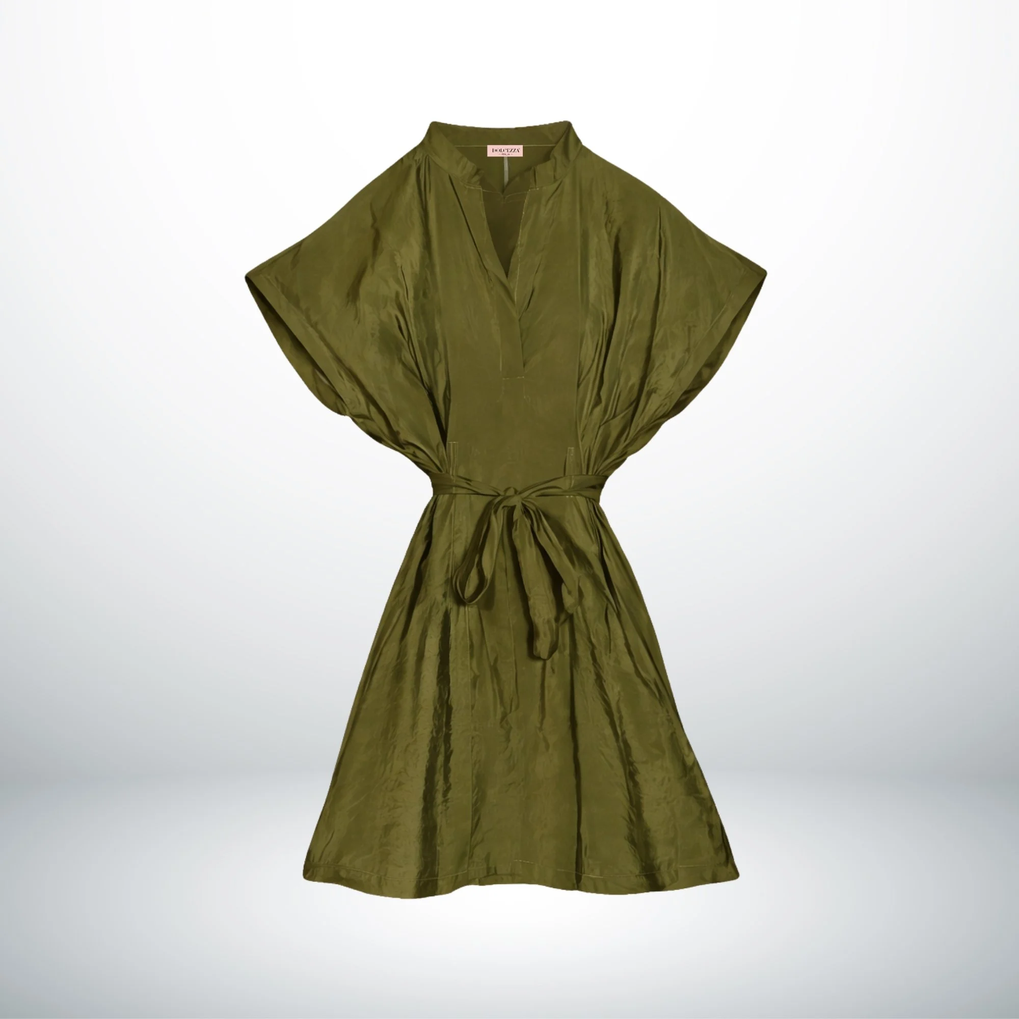 SHORT KIMONO DRESS GREEN