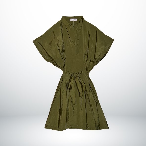 SHORT KIMONO DRESS GREEN