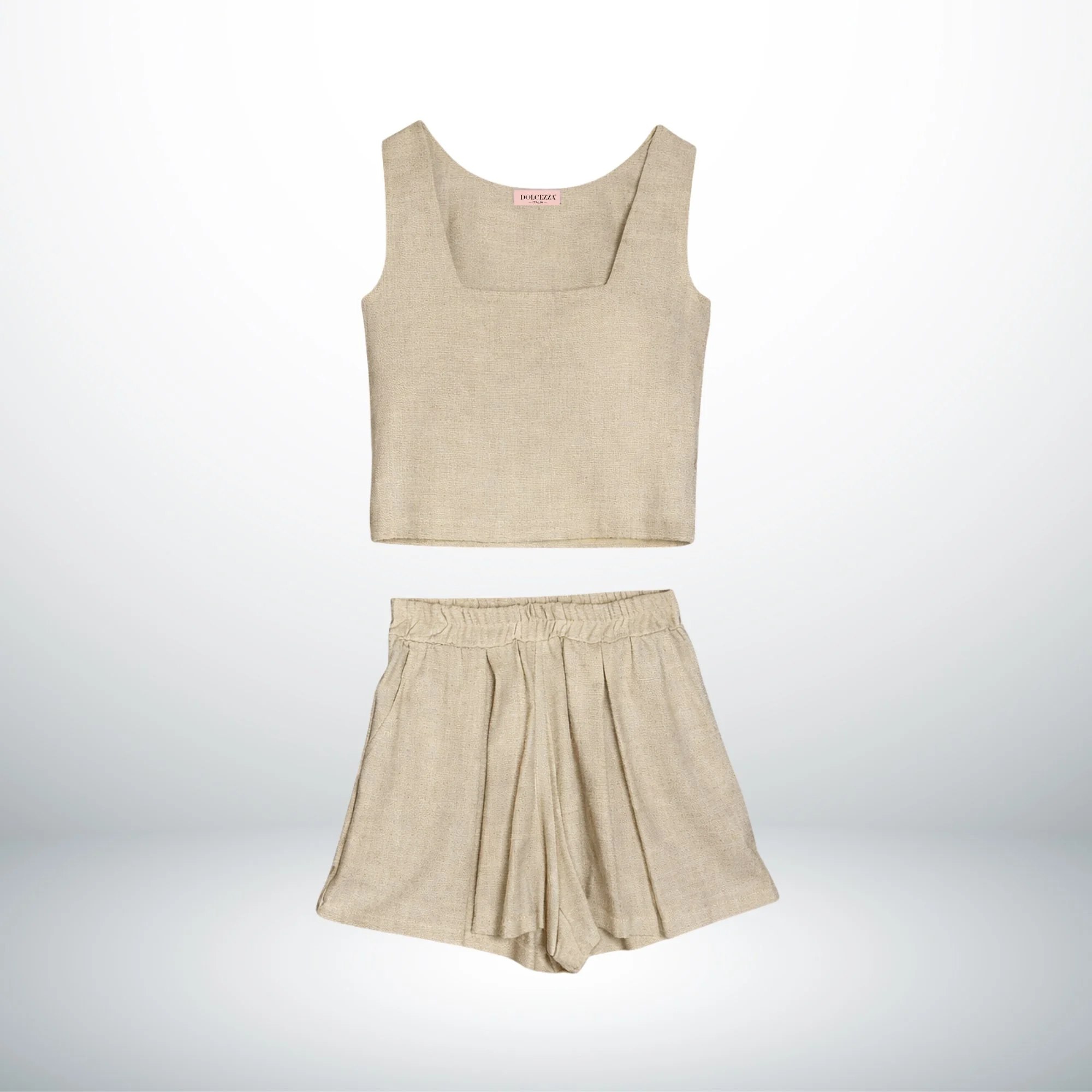 Linen Tennis Set Beige
