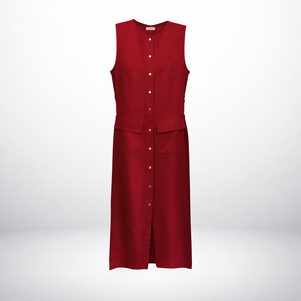 SLEVELESS CHEMISIER DRESS