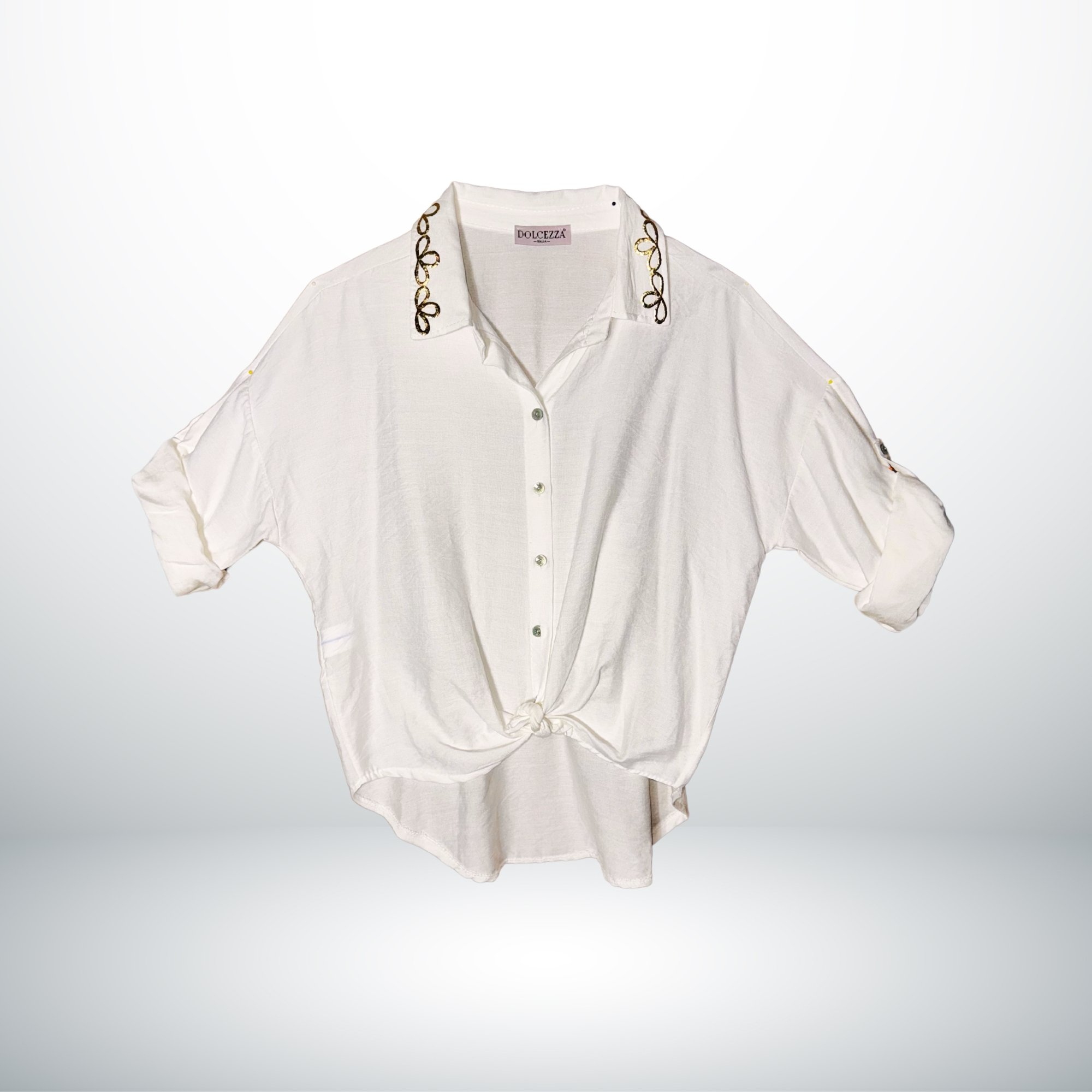 WHITE WRINKLE OVERSIZE SHIRT