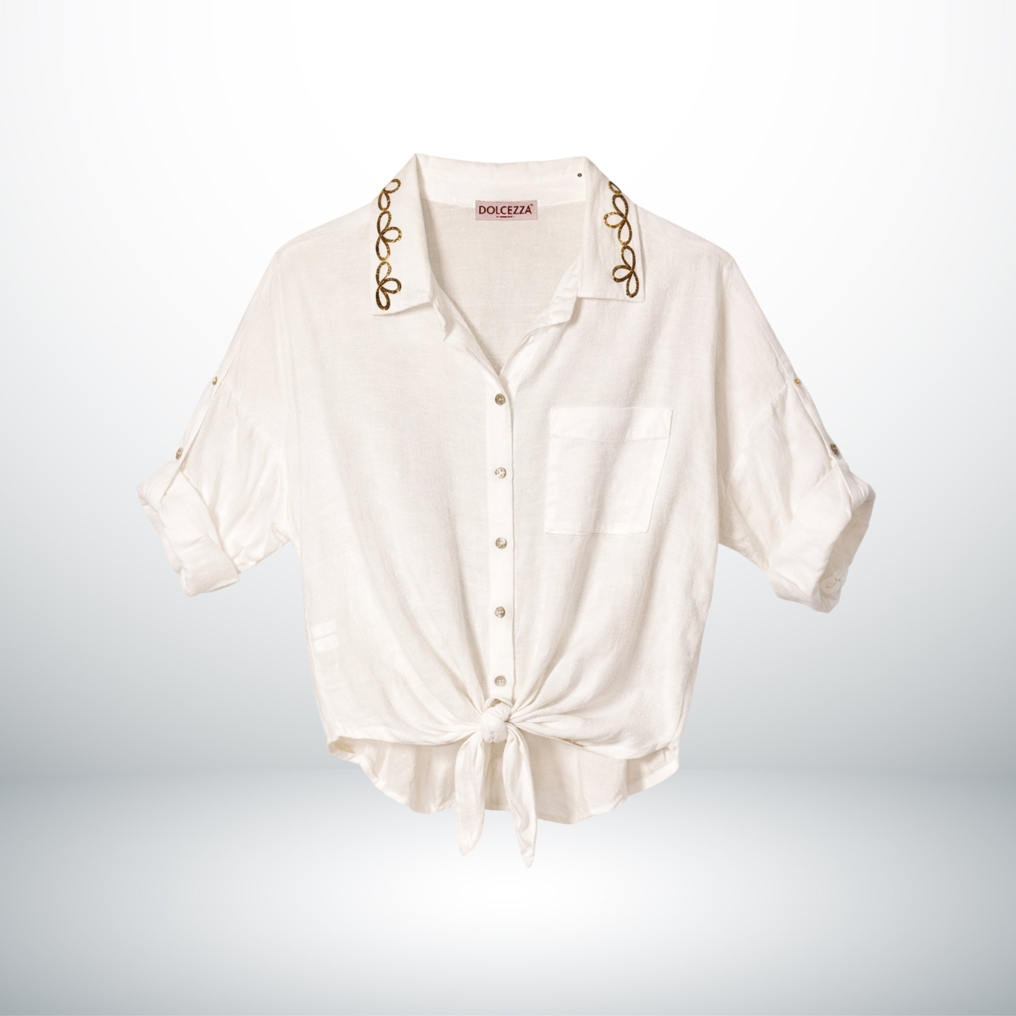 WHITE WRINKLED OVERSIZED SHIRT