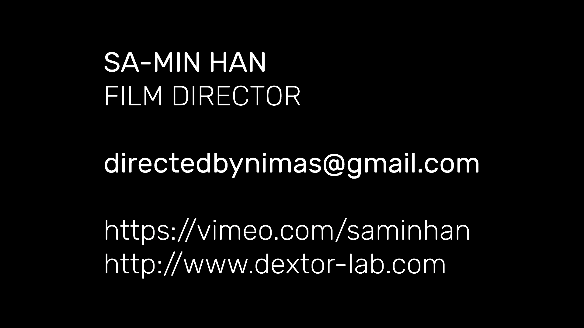 SAMIN HAN – DIRECTOR’S REEL