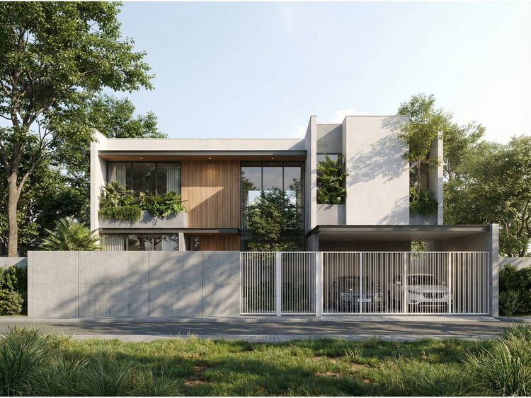 Baan Phee Nong บ้าน Modern Tropical กรุงเทพฯ ออกแบบโดย WV ARCHITECT