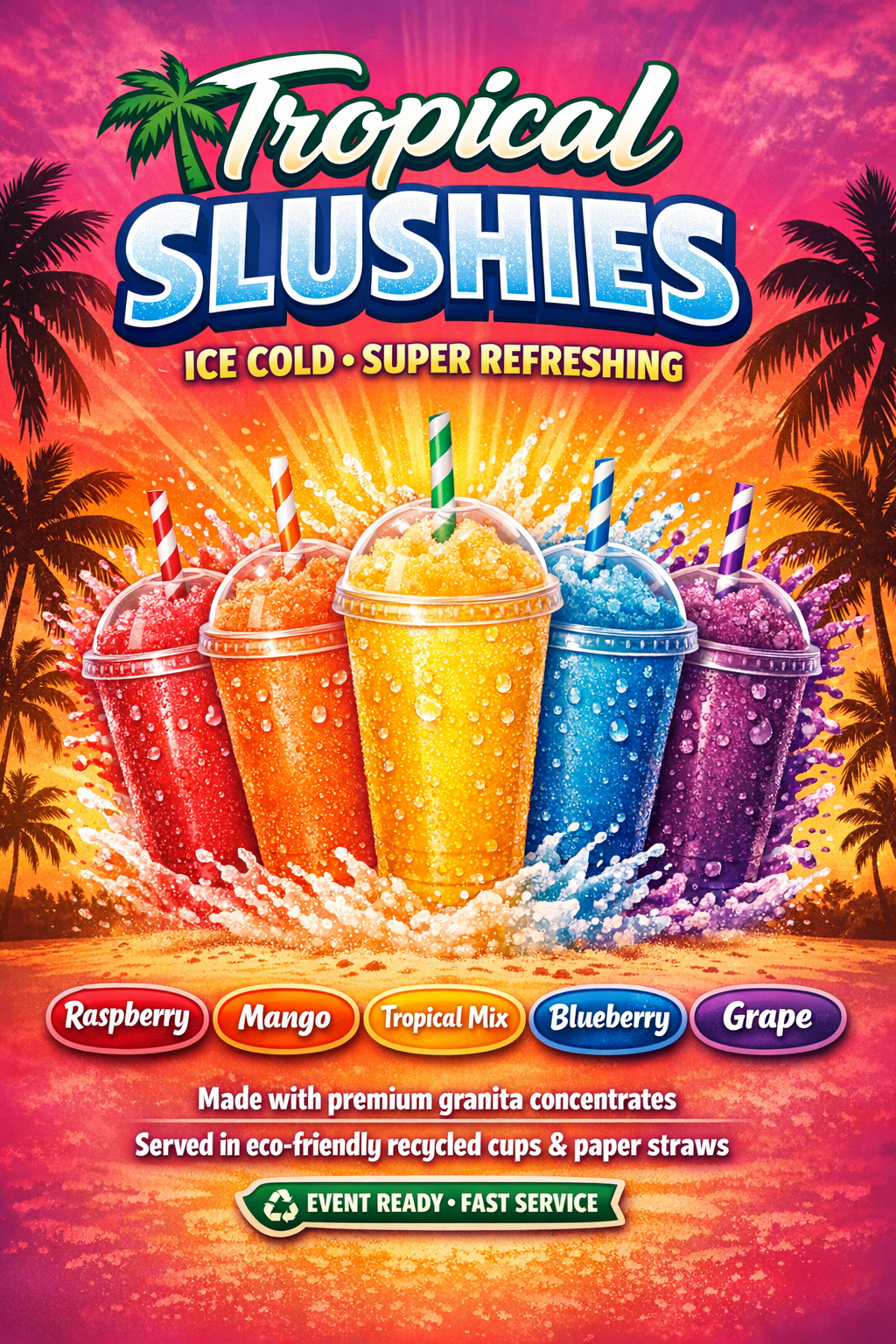 Tropical Slushie Menu