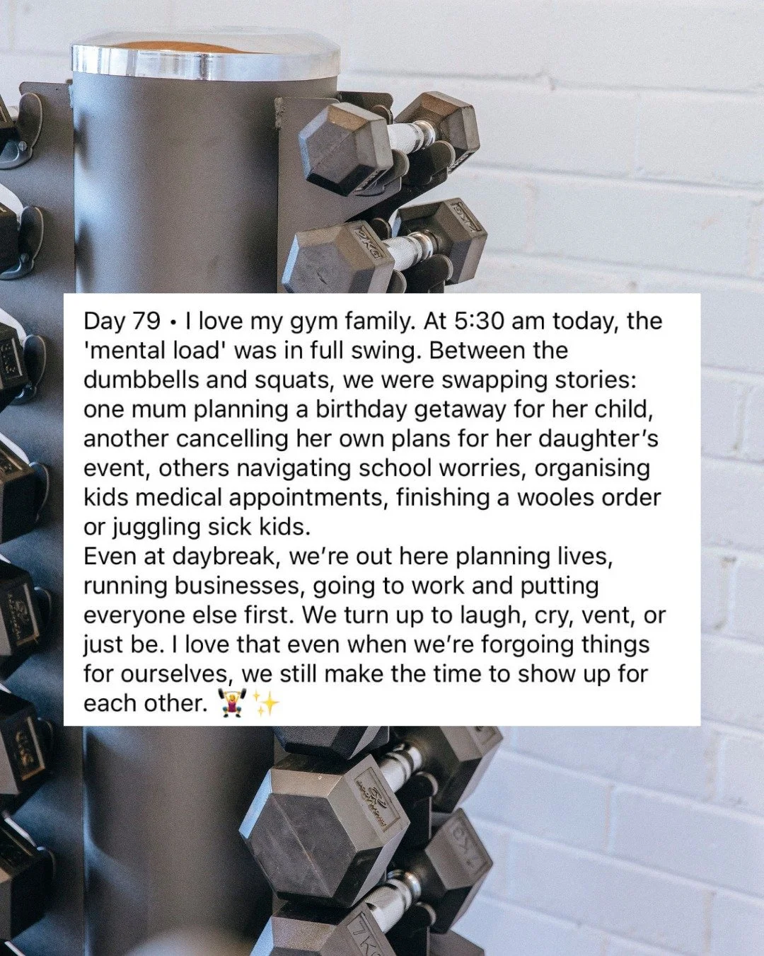 This. 

This is exactly what Rise was built for.

Not just the training.

But the space in between.

The conversations between sets. The shared load. The quiet understanding that every woman in the room is carrying something &mdash; families, work, d