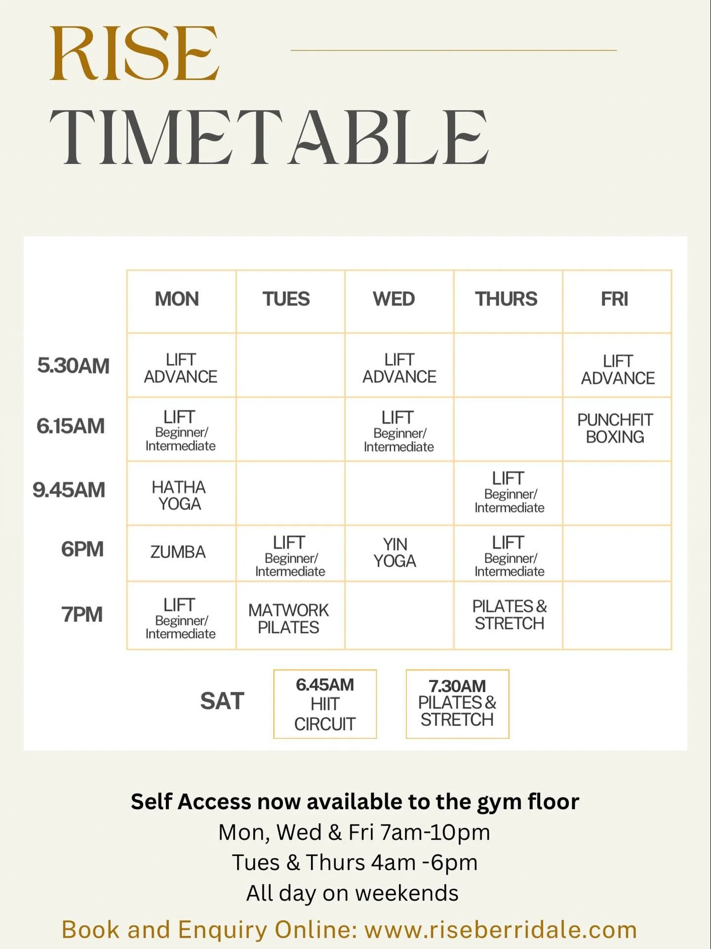 Autumn&rsquo;s Timetable complete with three new classes!!! 🥊