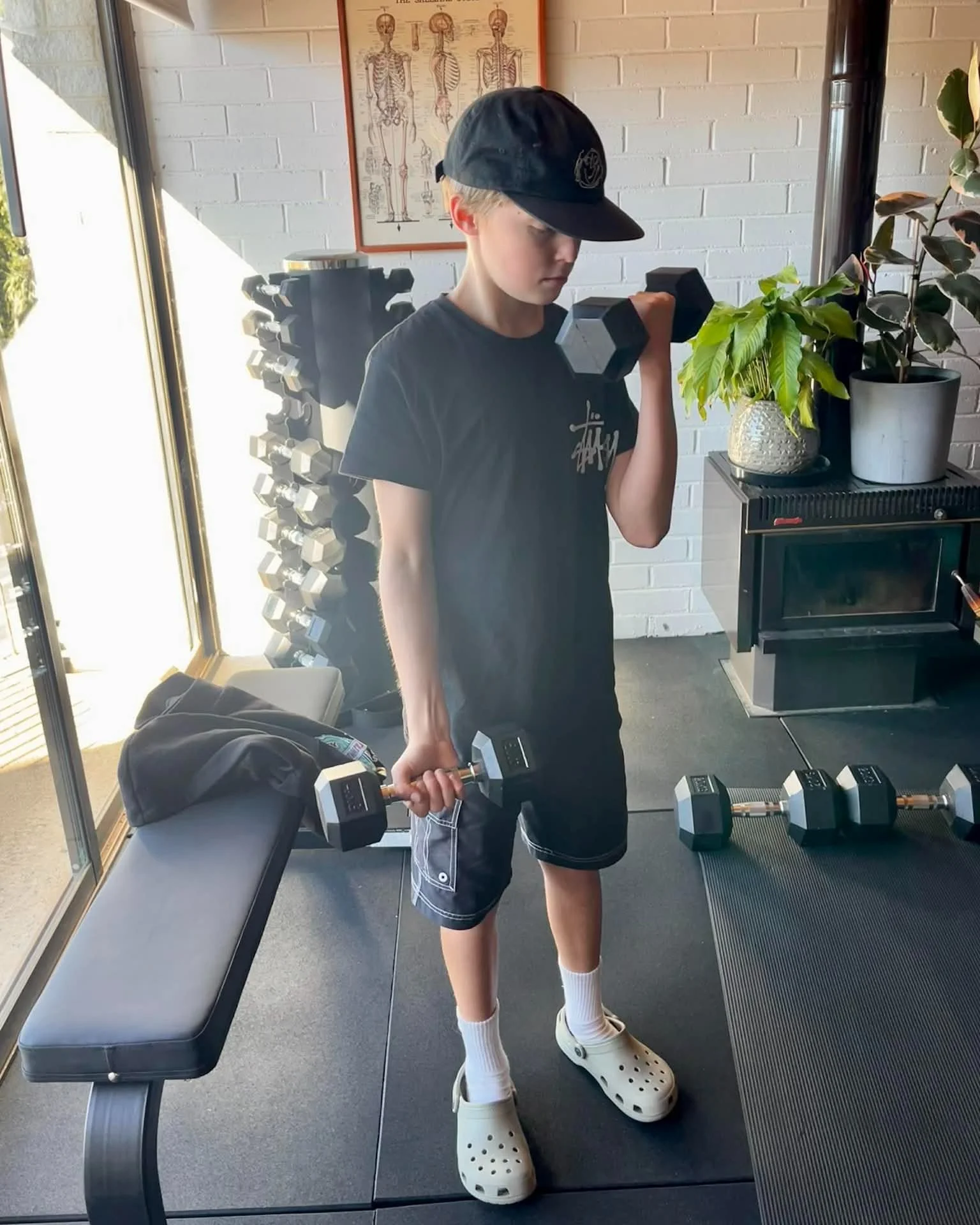 SWIPE ACROSS: This memory popped up and it&rsquo;s just too good not to share 😍

This is Harrison, my beautiful son, seven years ago working out in our first studio&hellip; and then last week lifting here at Rise.

Not only does it blow me away how 