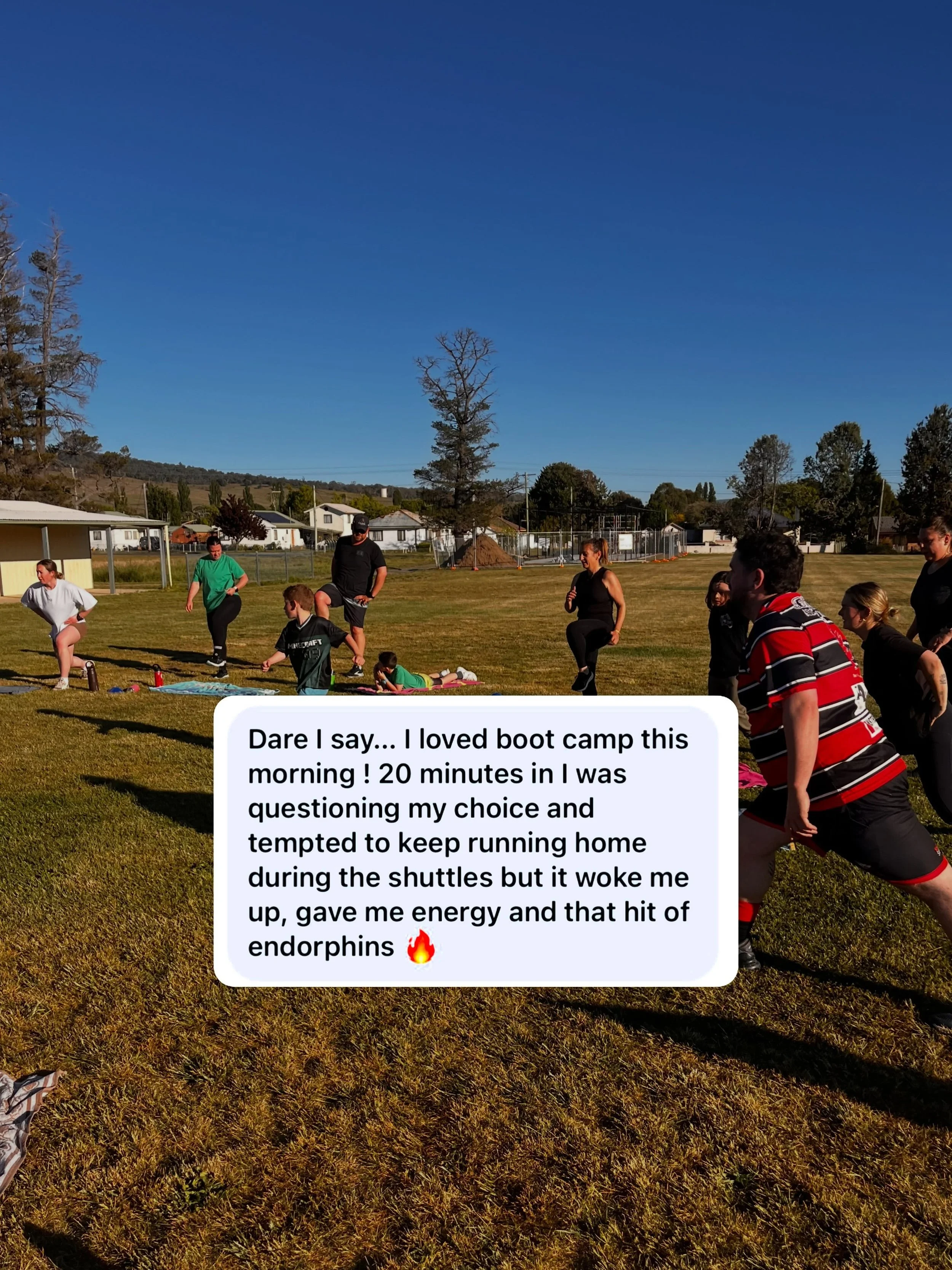 BERRIDALE BOOTCAMP 

Tuesdays 6.15am &amp; Saturdays 7am

Wake up, get energy, feel them endorphins