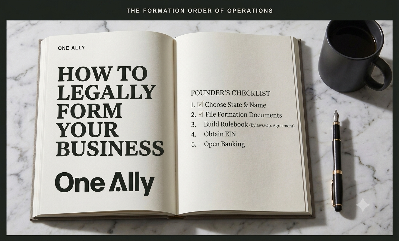 How to Legally Form Your Business: A Founder's Step-by-Step Checklist&nbsp;