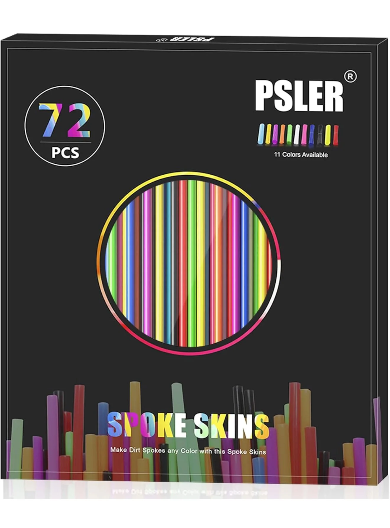 72 PCS Spoke Skins Trim Wrap Decoration