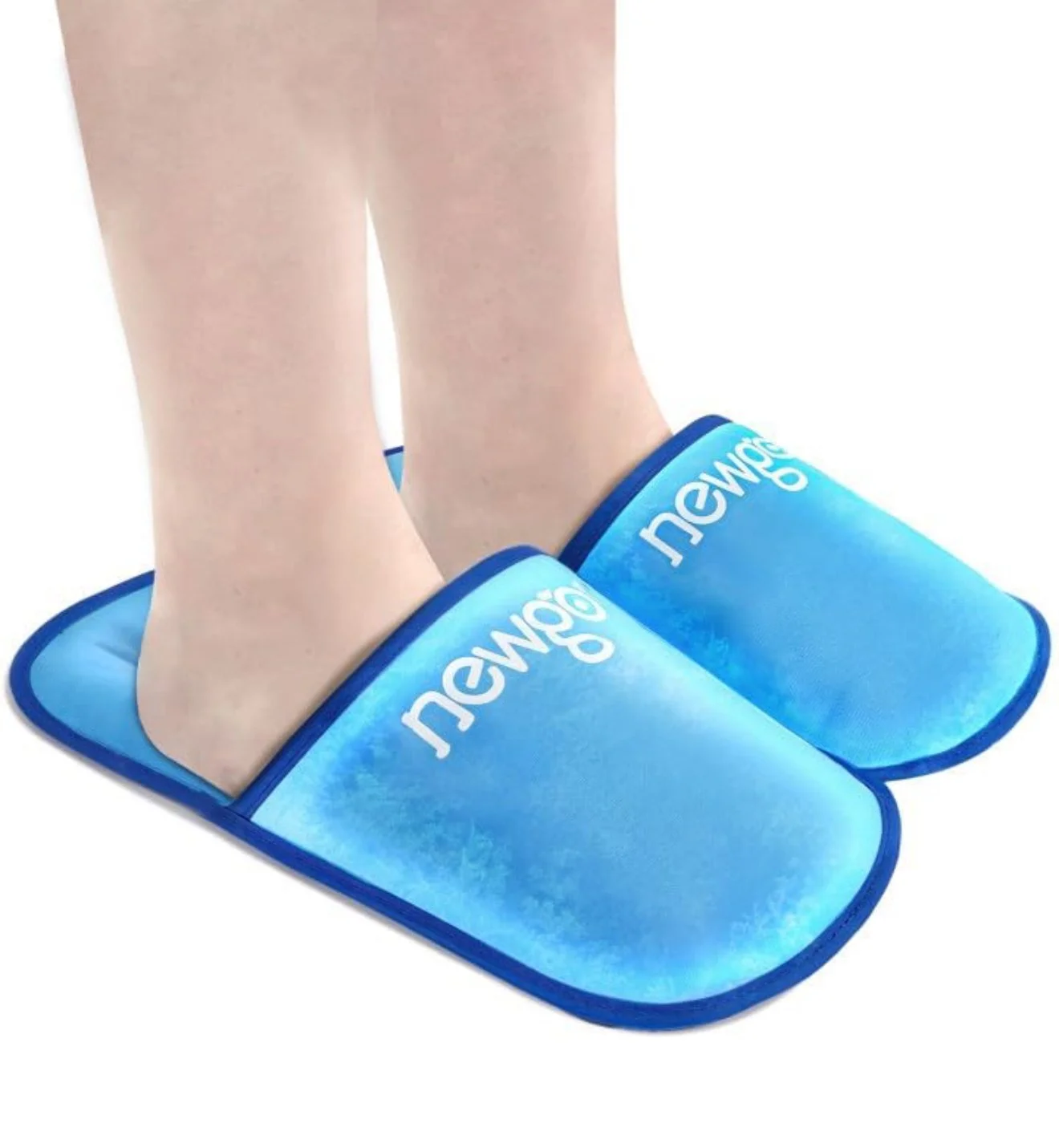 Foot Ice Pack Slippers for Plantar Fasciitis and Neuropathy, 2 Pack Gel Ice Slippers for Bunion Surgery Pain Relief, Burning Feet, Hot Cold Gel Pack with Storage Bag
