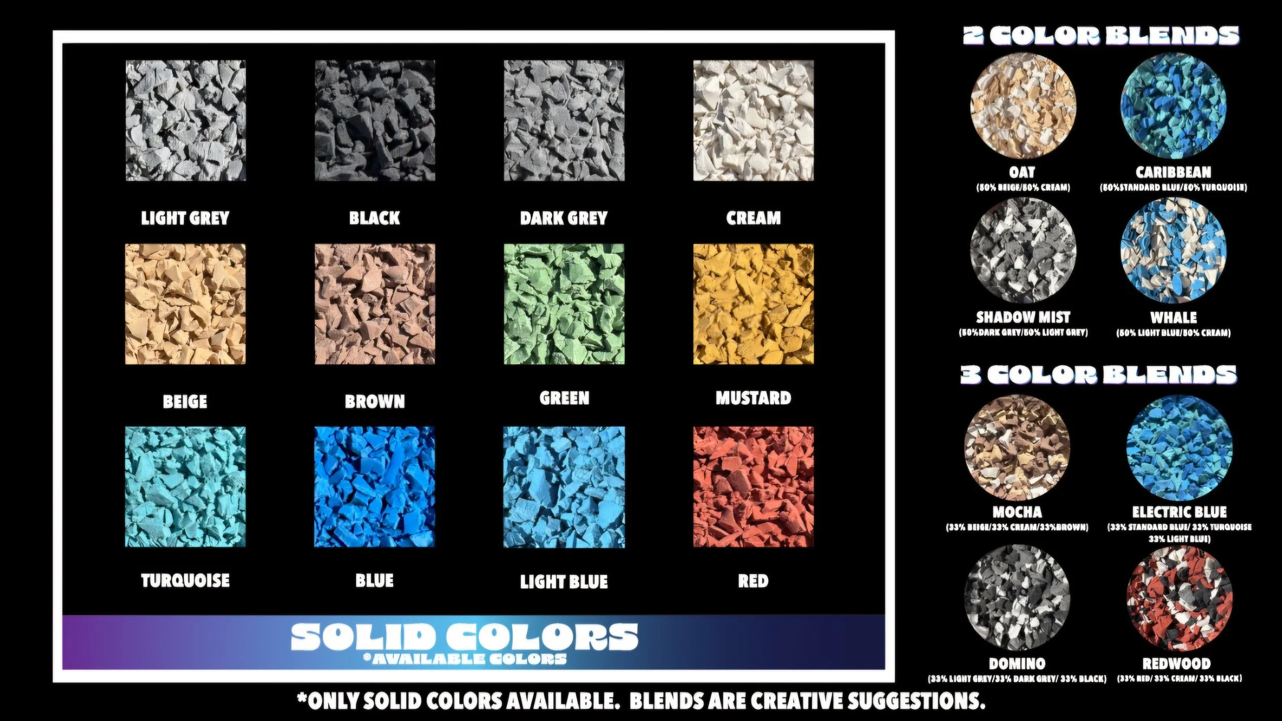 Resin-Bound Rubber Colors — J Squared Specialty Floor Systems