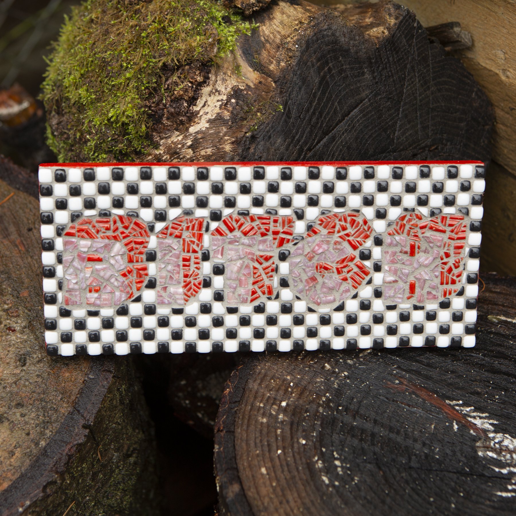 Red and Pink Bitch Mosaic