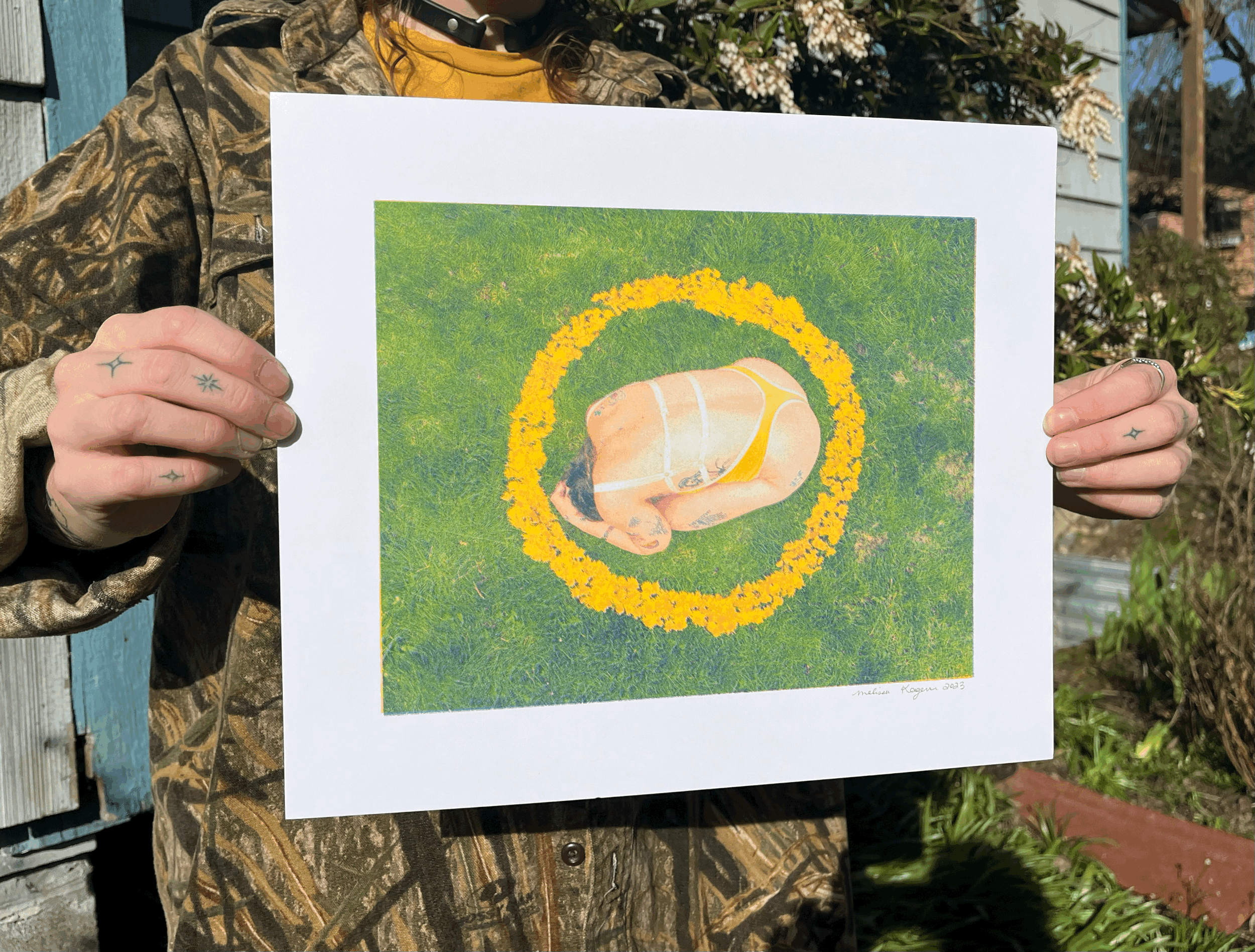 A Circle of Love a Circle of Grief Riso Print