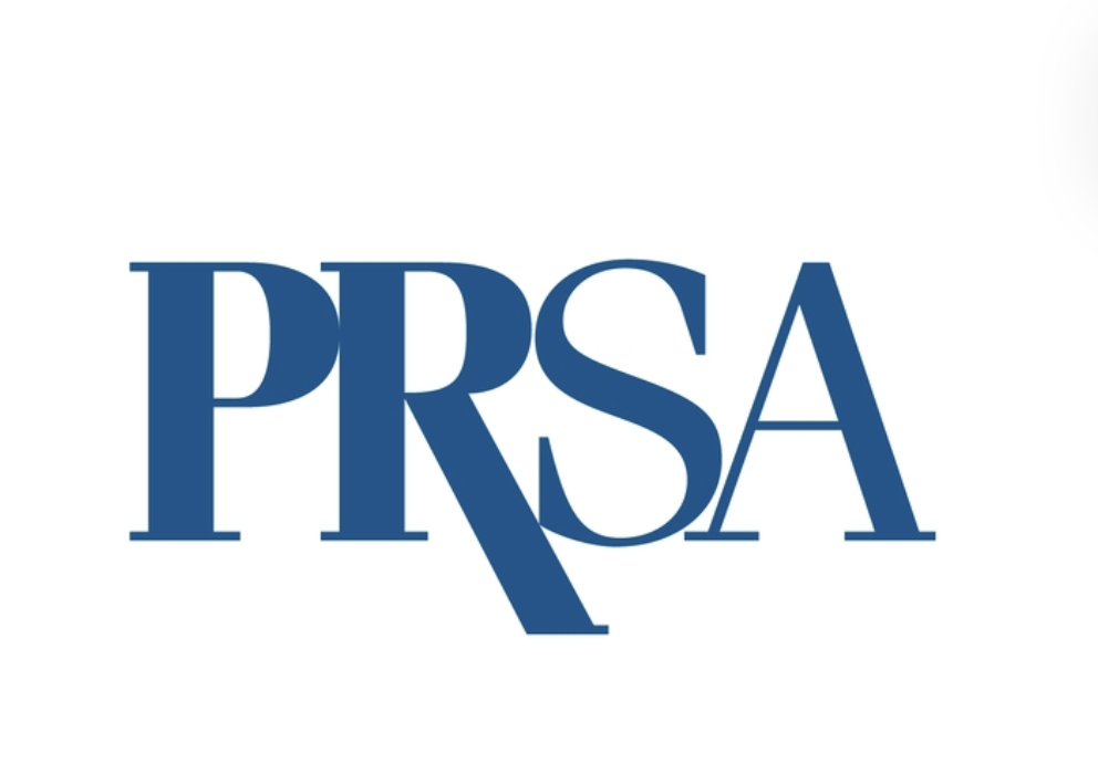 PRSA logo in dark blue text on white background