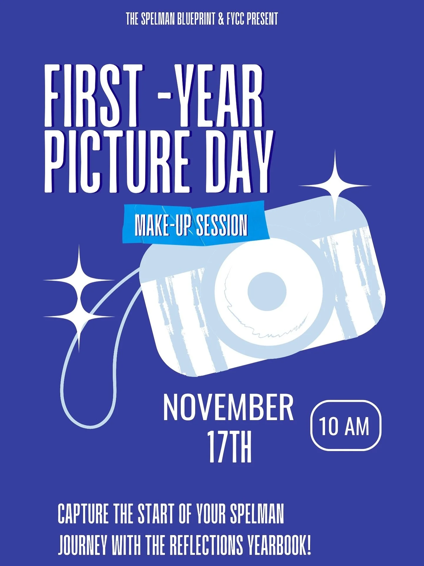 @spelmanclassof29, did you miss Yearbook Picture Day last month? Have no fear&mdash;we&rsquo;ve got you covered! We are hosting a make-up picture session tomorrow, and we want to make sure everyone gets their photo in the yearbook. Head to the Link i