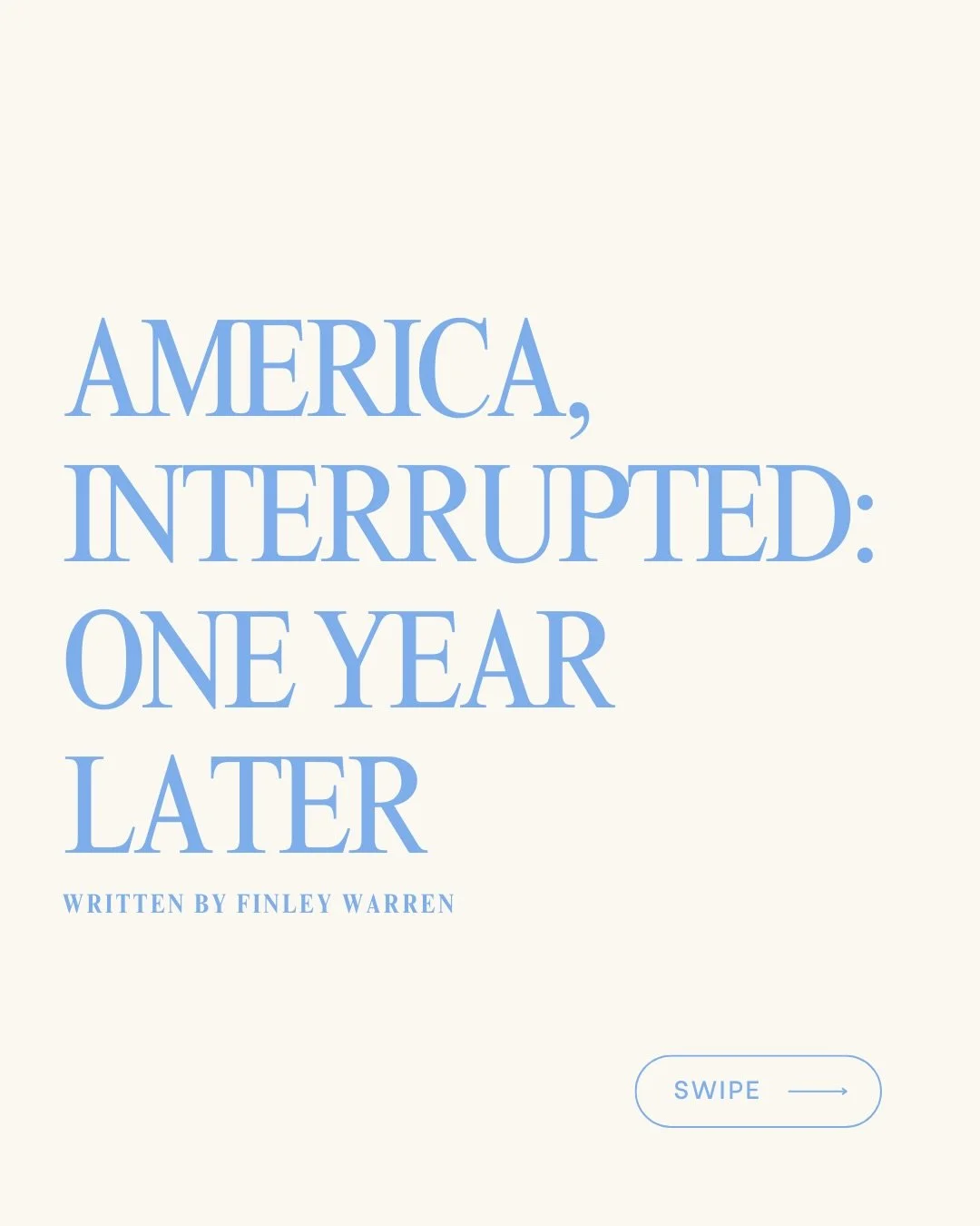 &ldquo;A year into the Trump administration, America feels like a country still learning how to hear itself. The headlines never stop: immigration bans, government shutdowns, rollbacks on rights. The noise becomes its own kind of normal. Beneath that