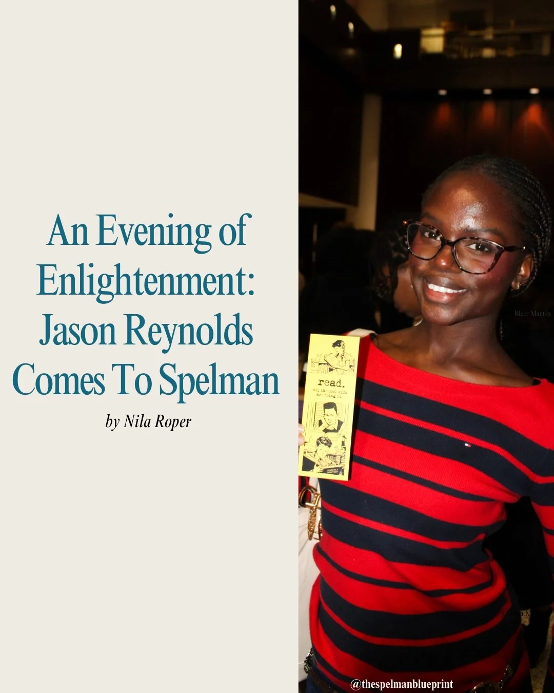 &ldquo;On Friday, Oct. 24, the @spelmanlmw department presented &ldquo;An Evening of Enlightenment,&rdquo; a powerful keynote discussion between renowned author @jasonreynolds83 and accomplished entrepreneur and civic leader, @drkeyhallmon. The event