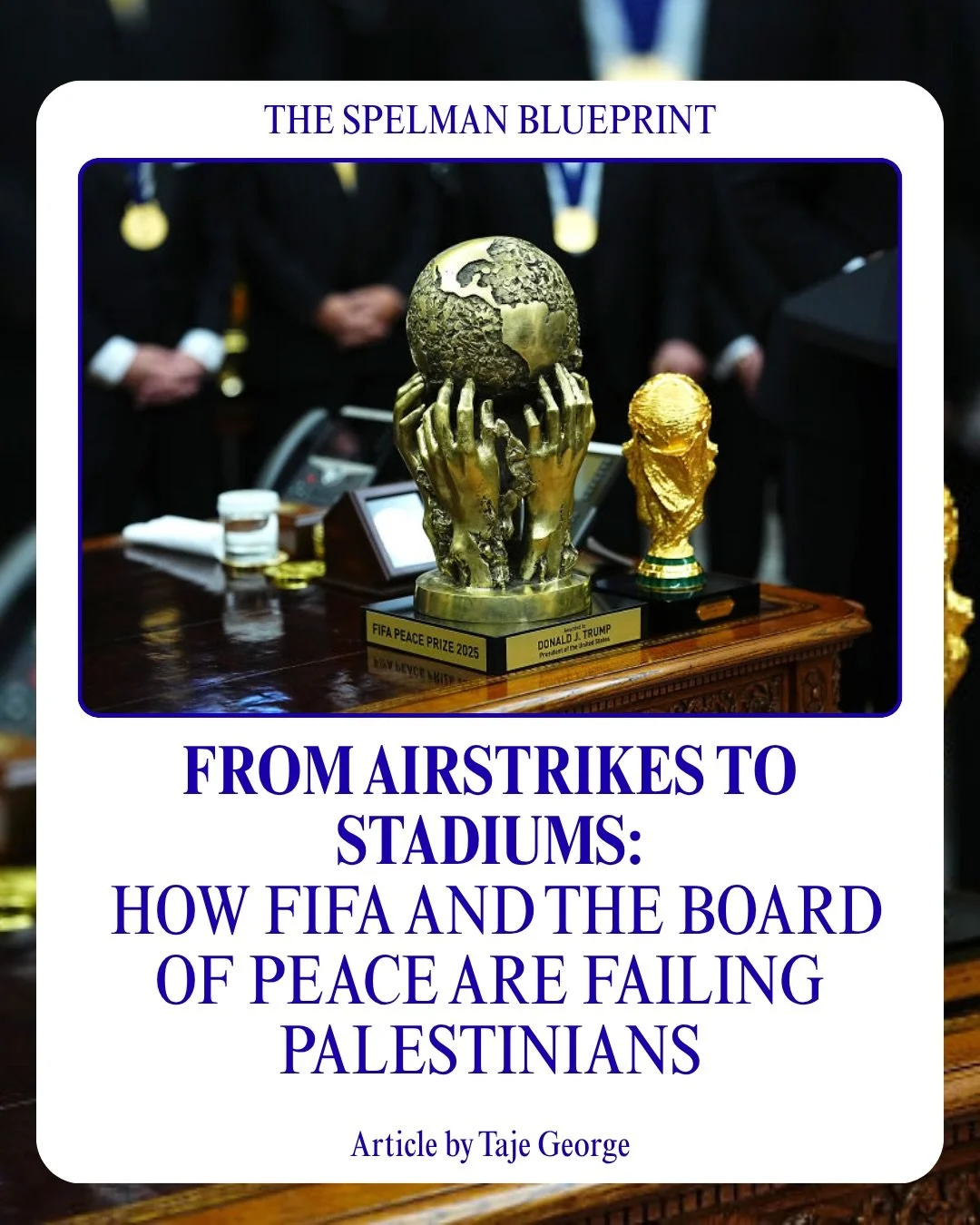 You can&rsquo;t rebuild peace on top of destruction. FIFA&rsquo;s plans for Gaza raise one question: who is this really for? 🇵🇸

Find more in our bio 🔗.

✍🏾: @taje.george