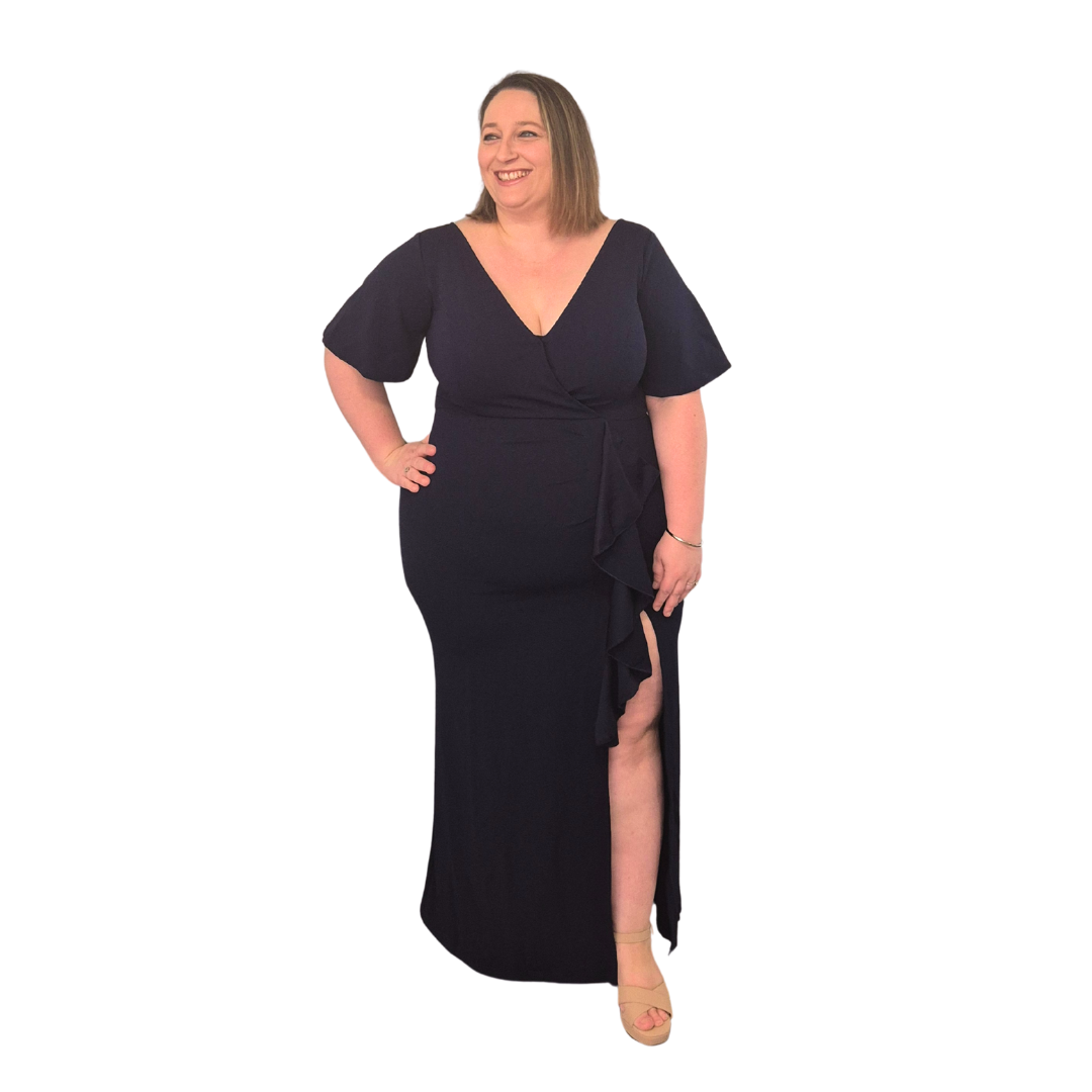 Teresa wearing the size 20 in the Tamara Dress.