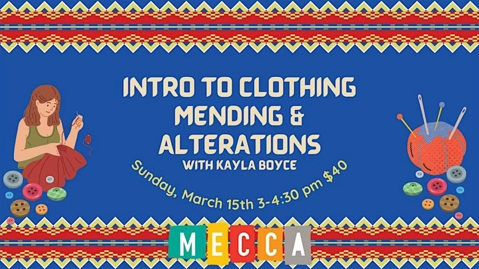 One spot left! Join me this Sunday- no experience necessary 🪡 Register directly through @meccaeugene or follow the link in my bio #mending