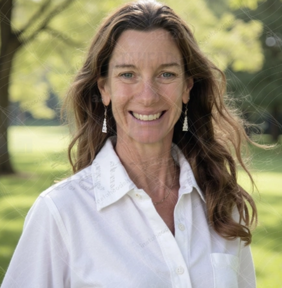 Charlotte Birch, menopause coach, smiling outdoors