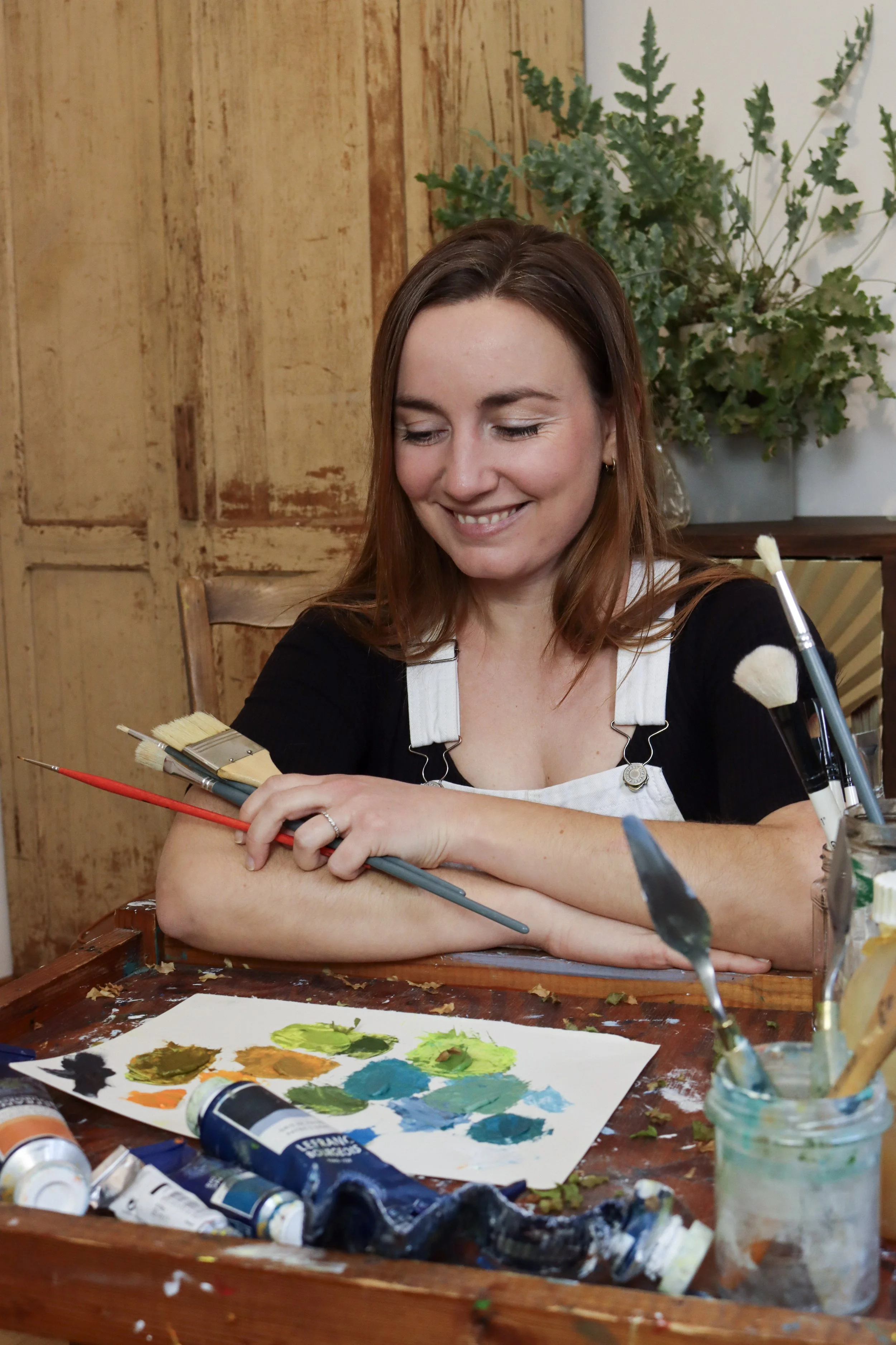 Artiste palette et pinceaux